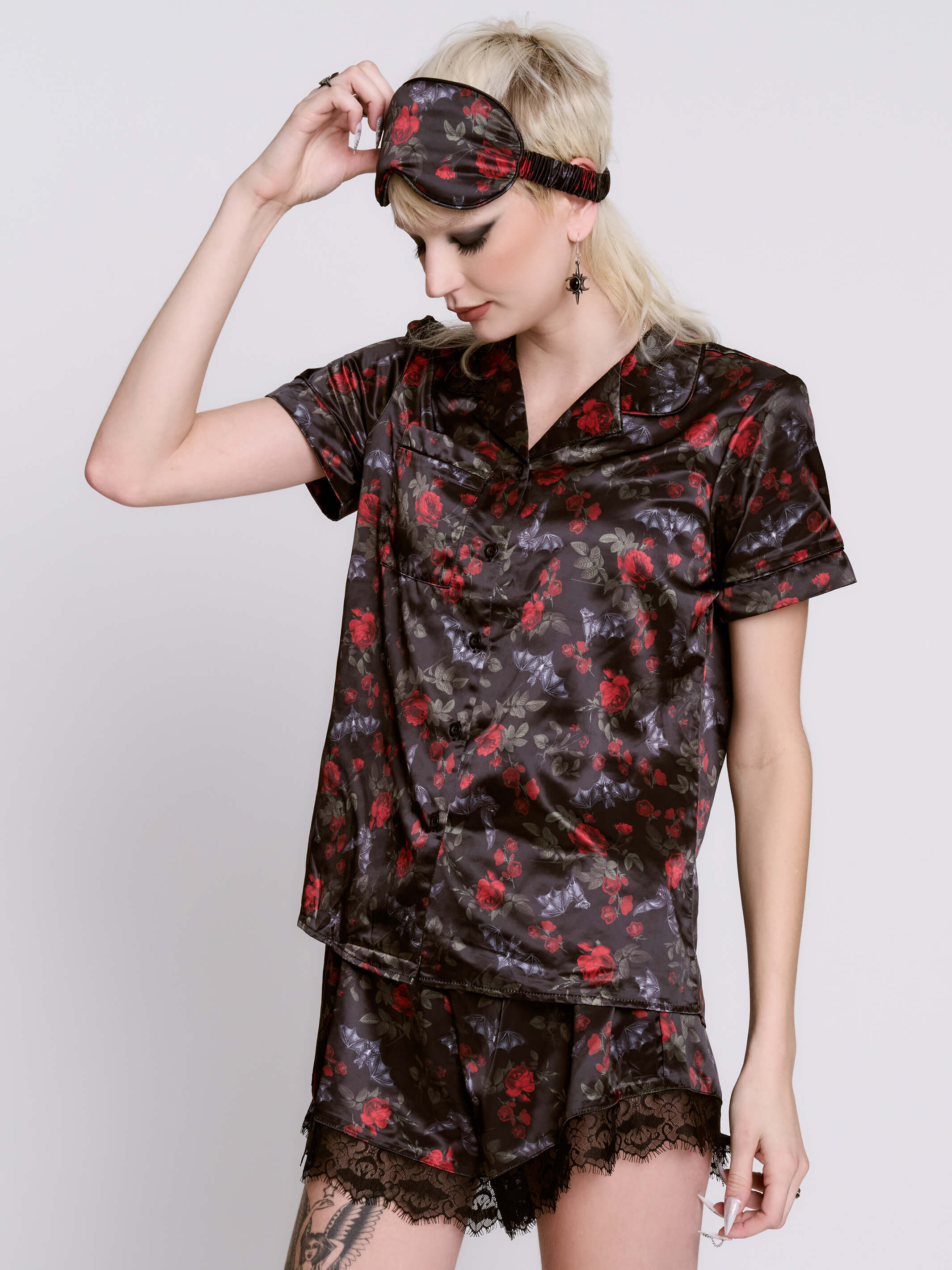 BAT'S ROOST SATIN PJ SET