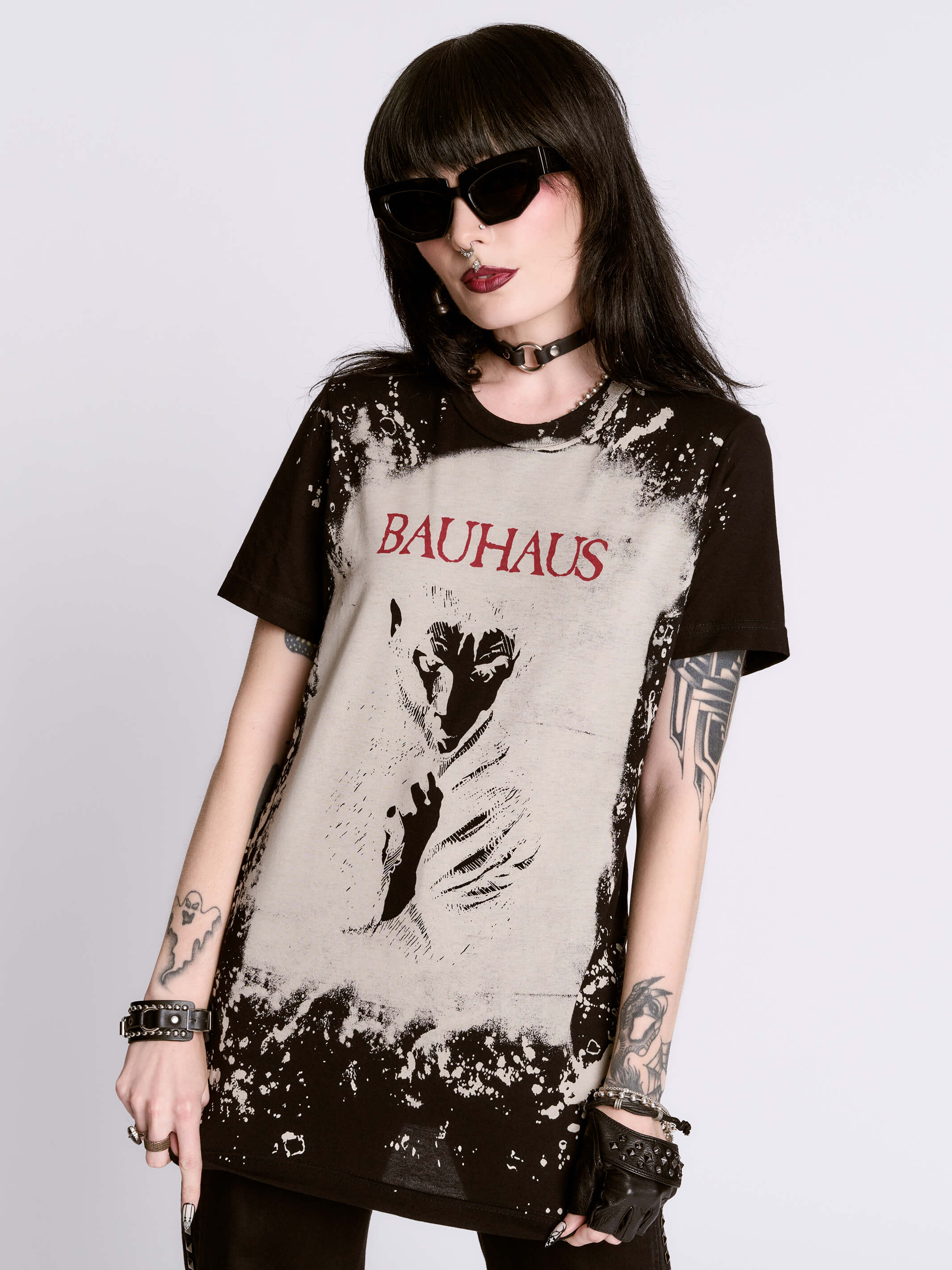 BAUHAUS SPLATTER BLEACH SHIRT