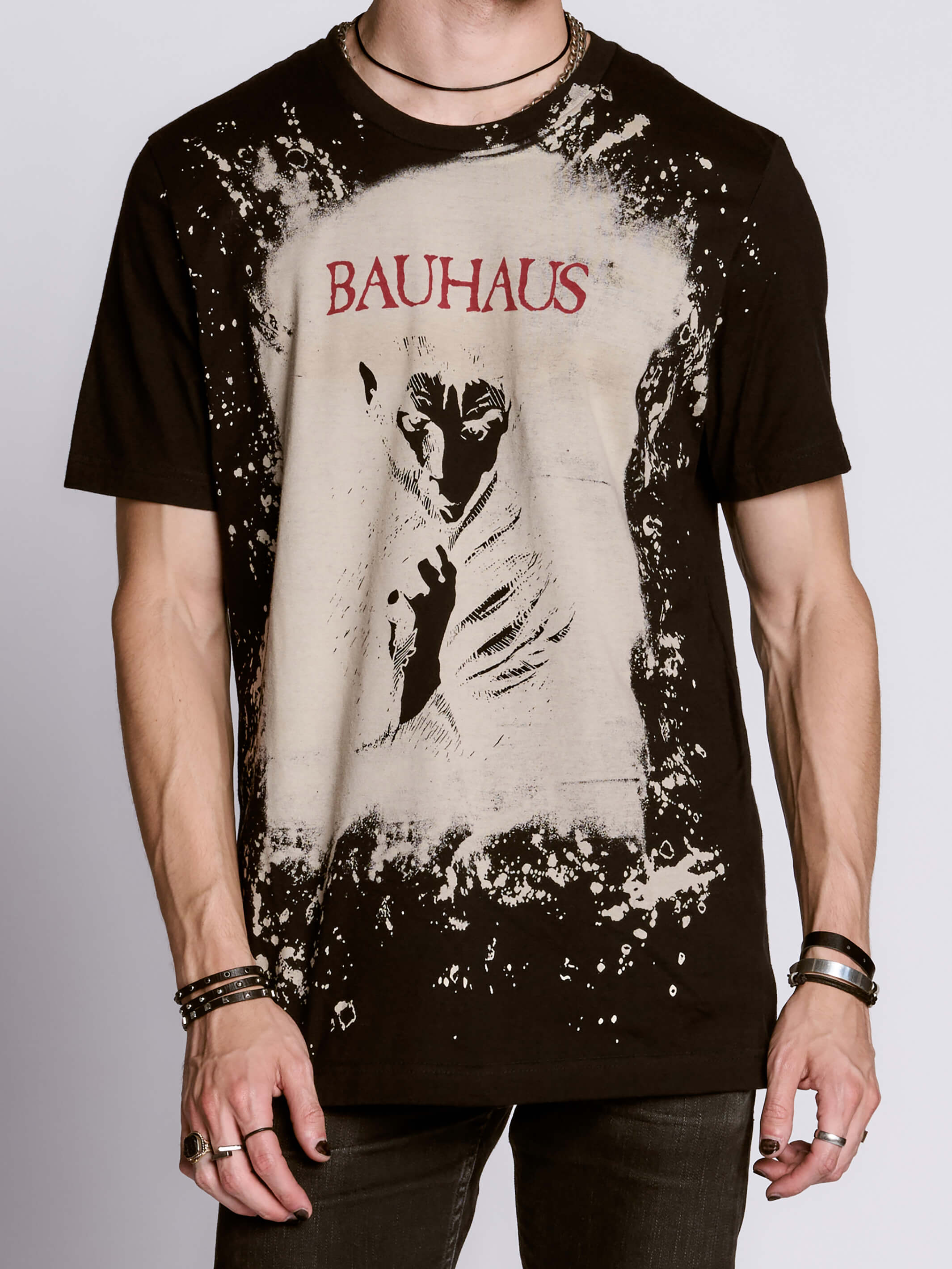 BAUHAUS SPLATTER BLEACH SHIRT