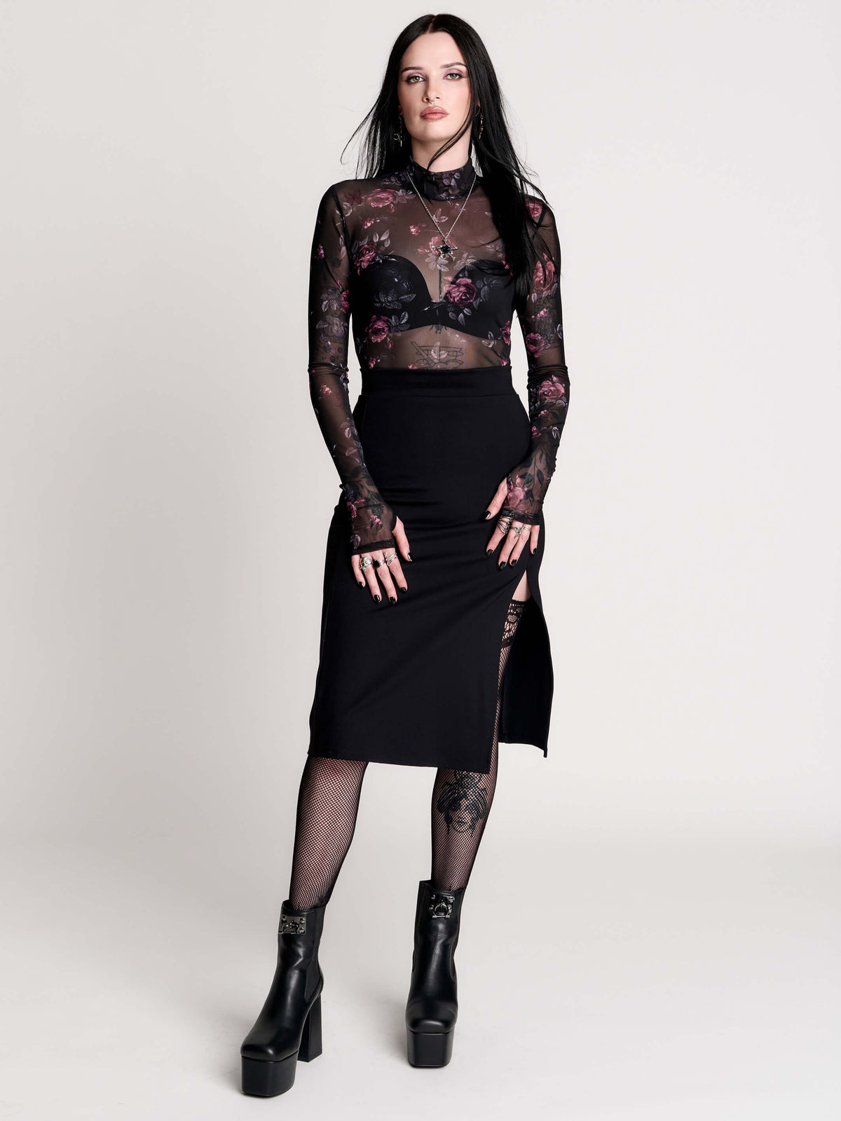 Black pencil skirt.