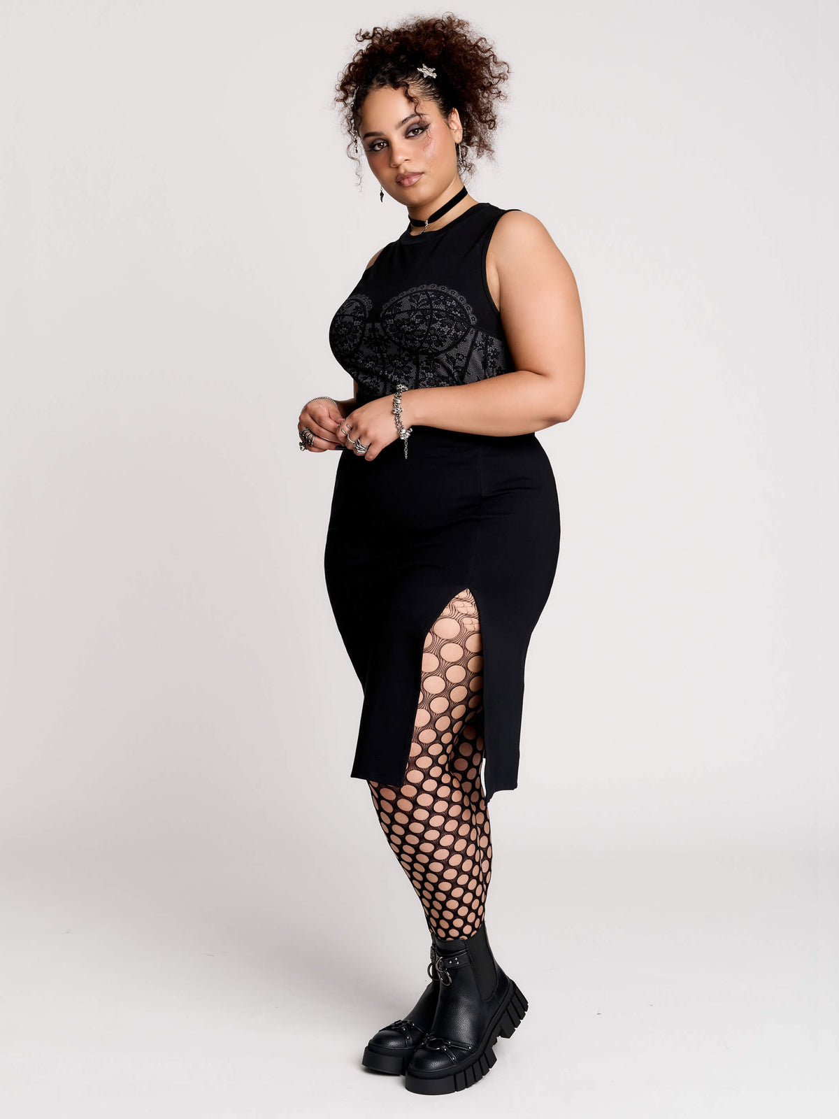 Black pencil skirt.