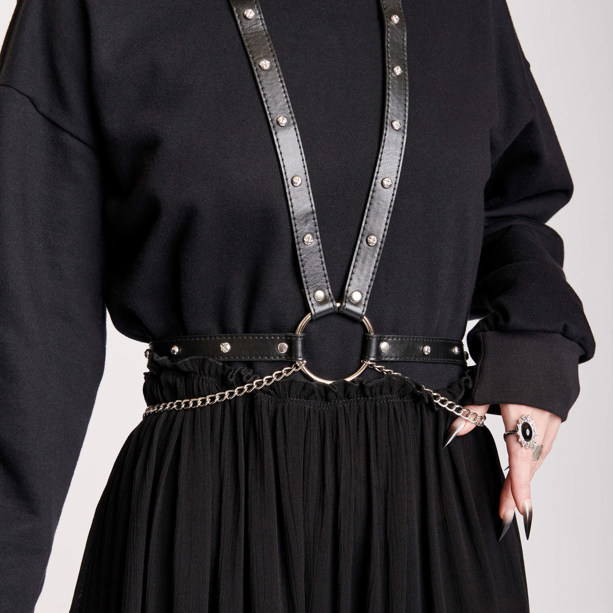 Studded Chain Harness – Midnight Hour