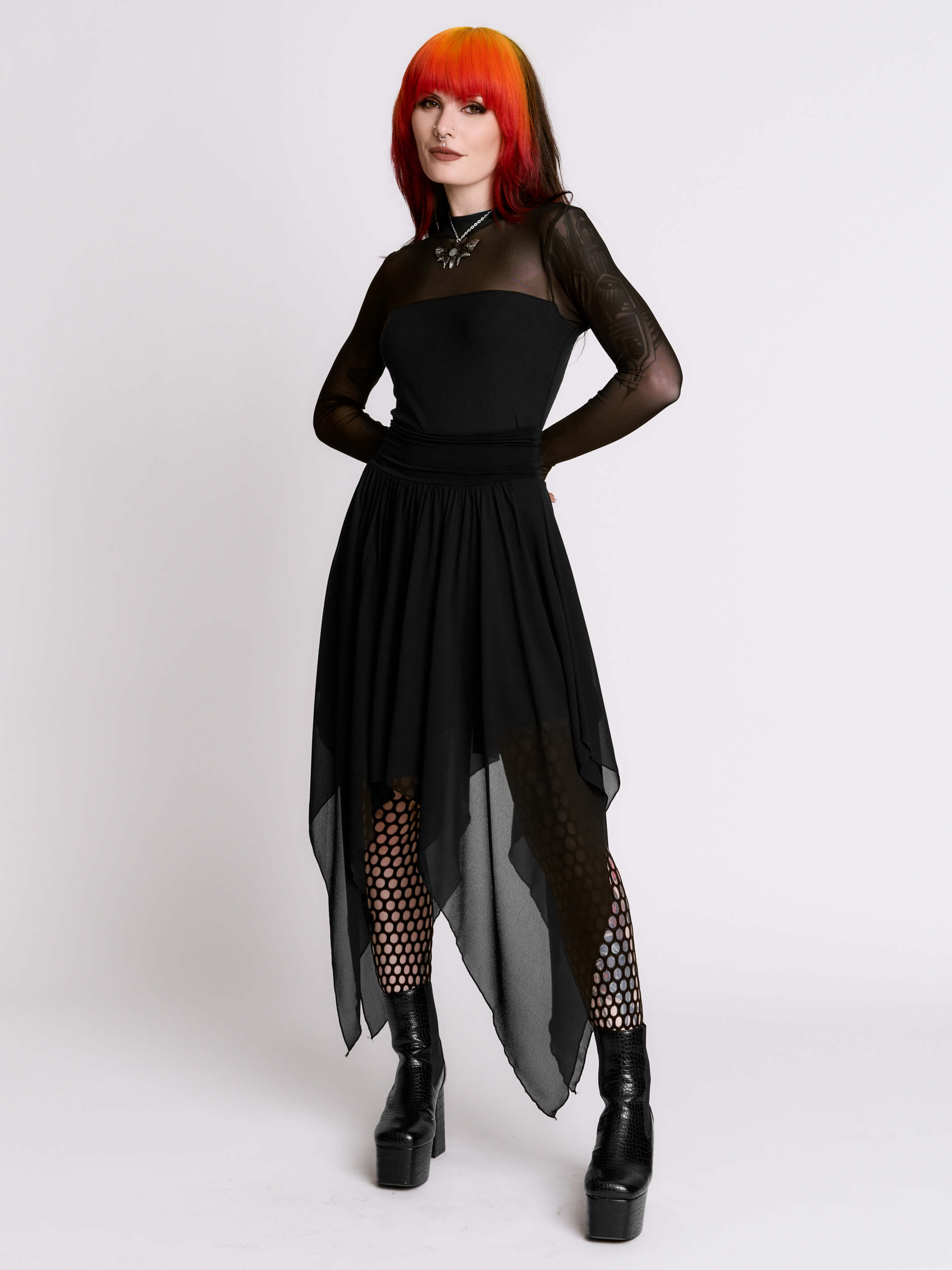 DARK BALLERINA CHIFFON SKIRT