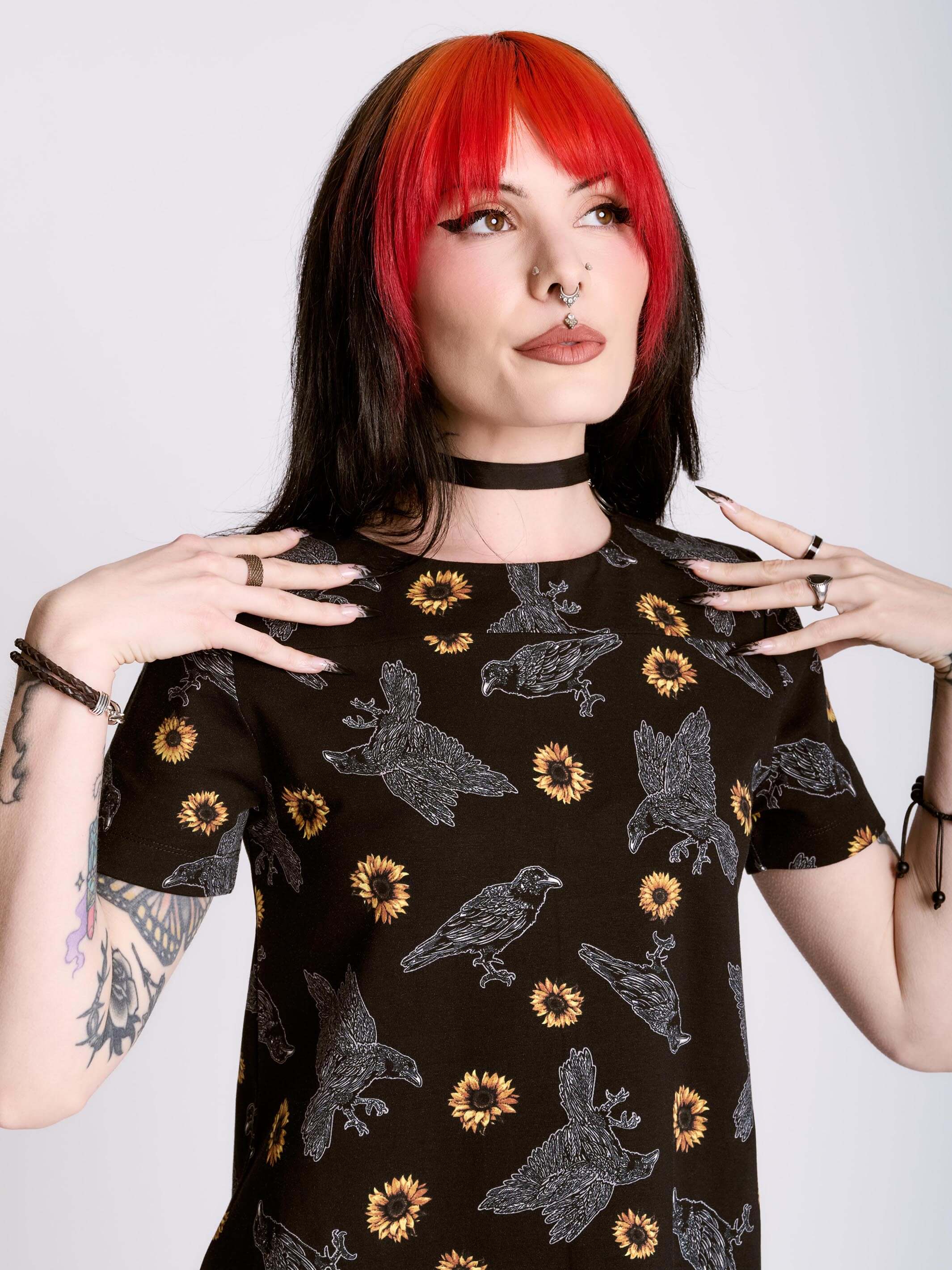 Dark Sunflower Shift Dress