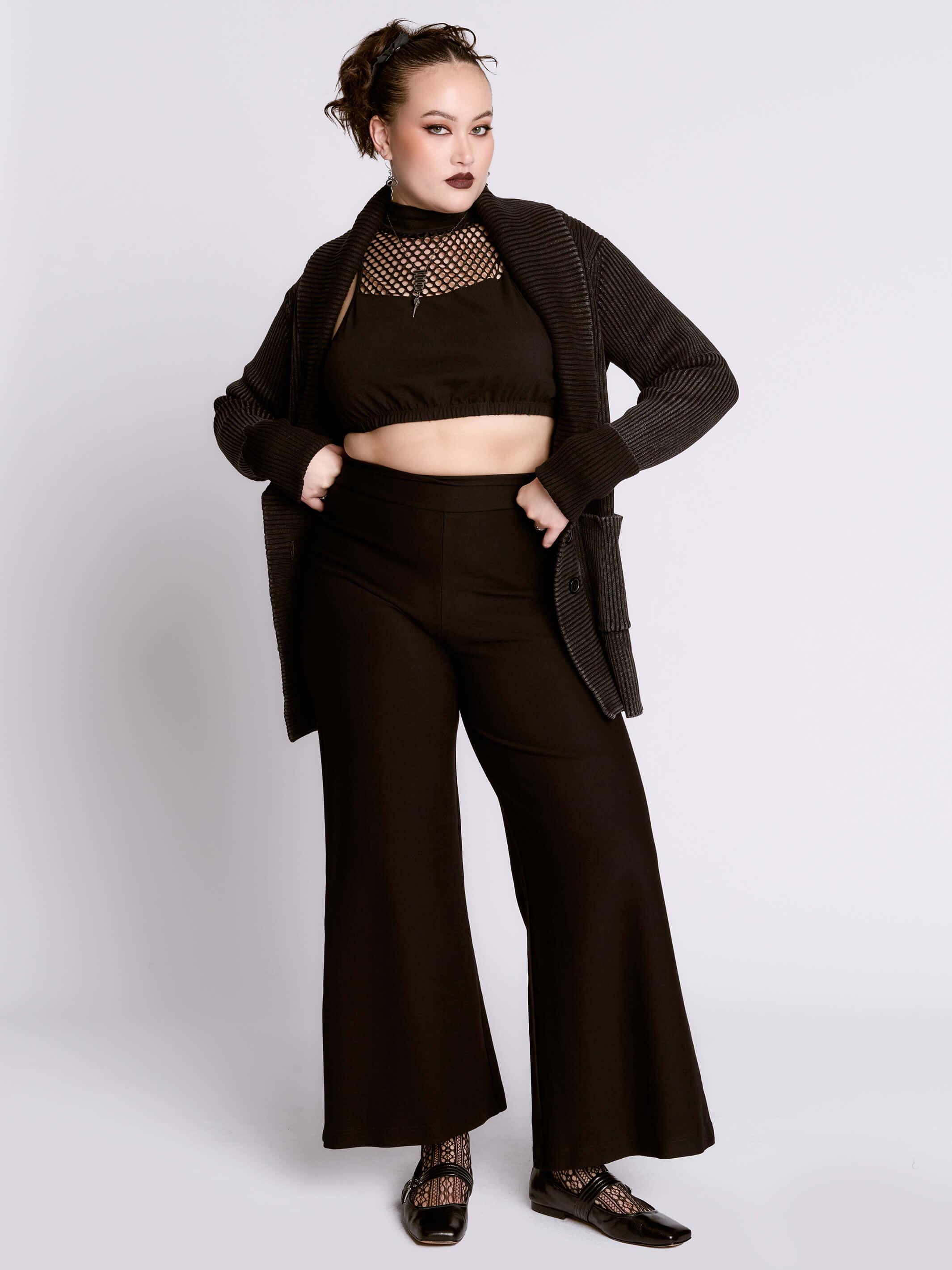 Distressed Rib Cardigan