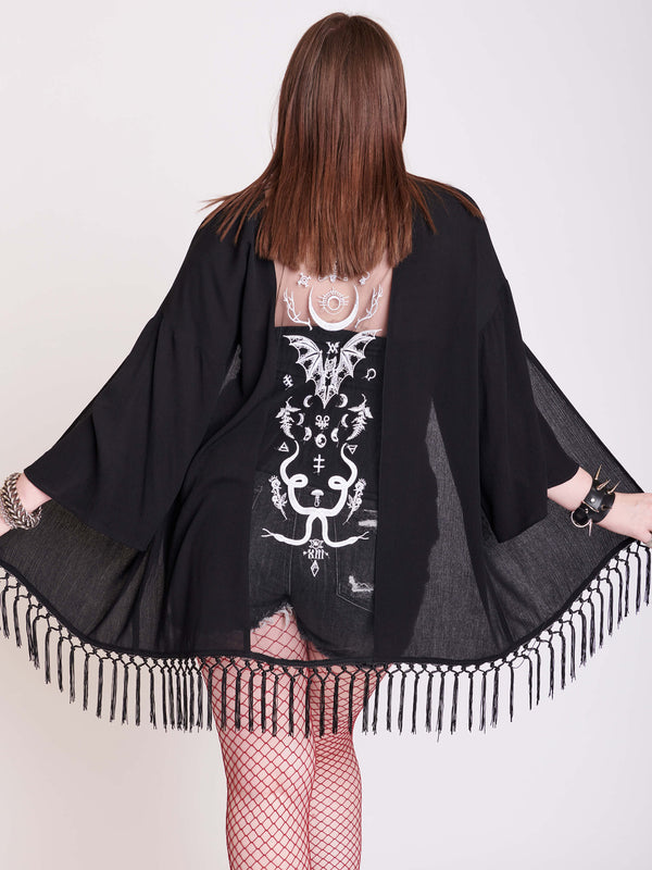 Plus Snakeskin Print Kimono main image 1