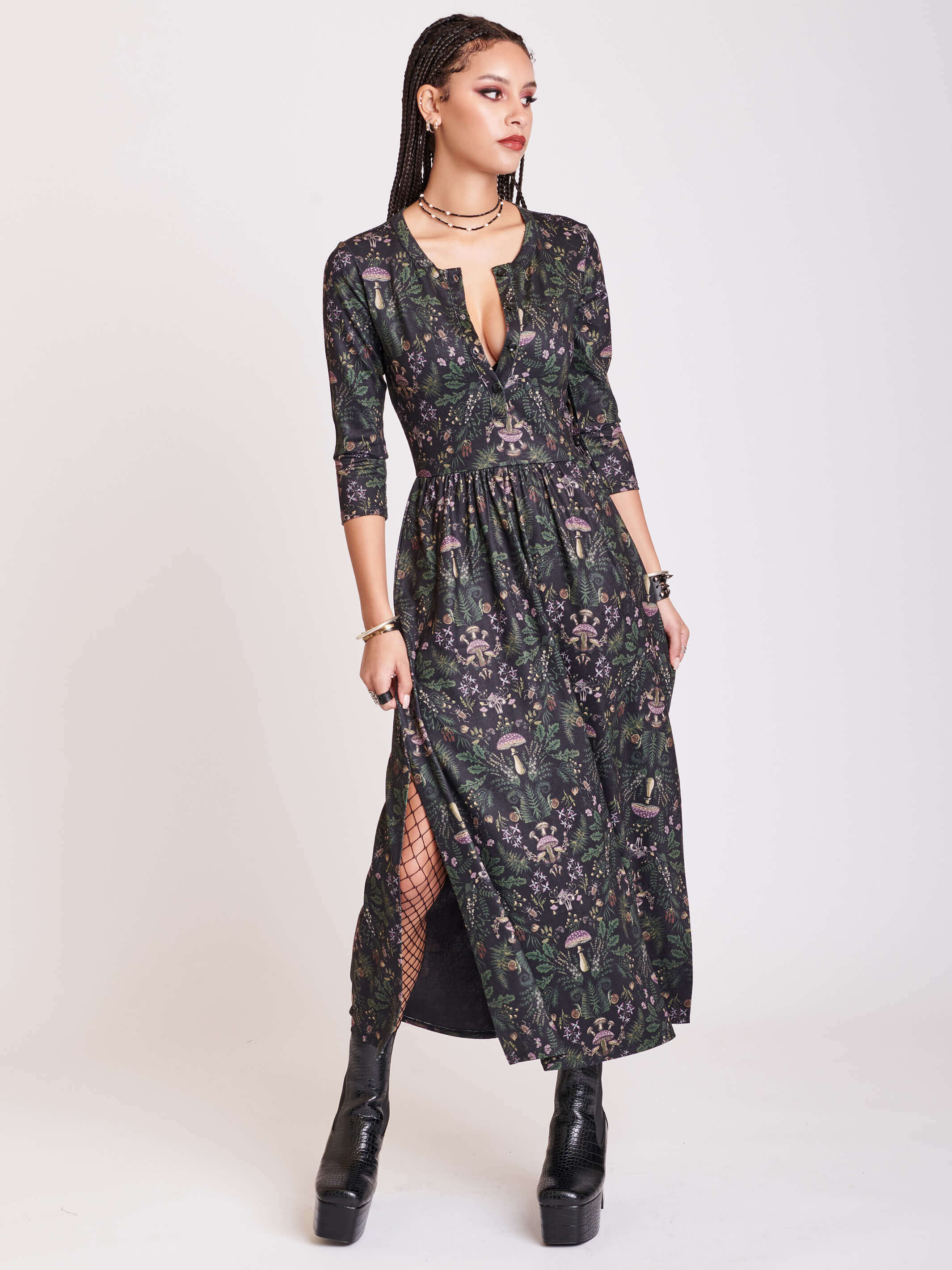 forest witch henley dress