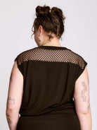 FISHNET BLOUSON TOP