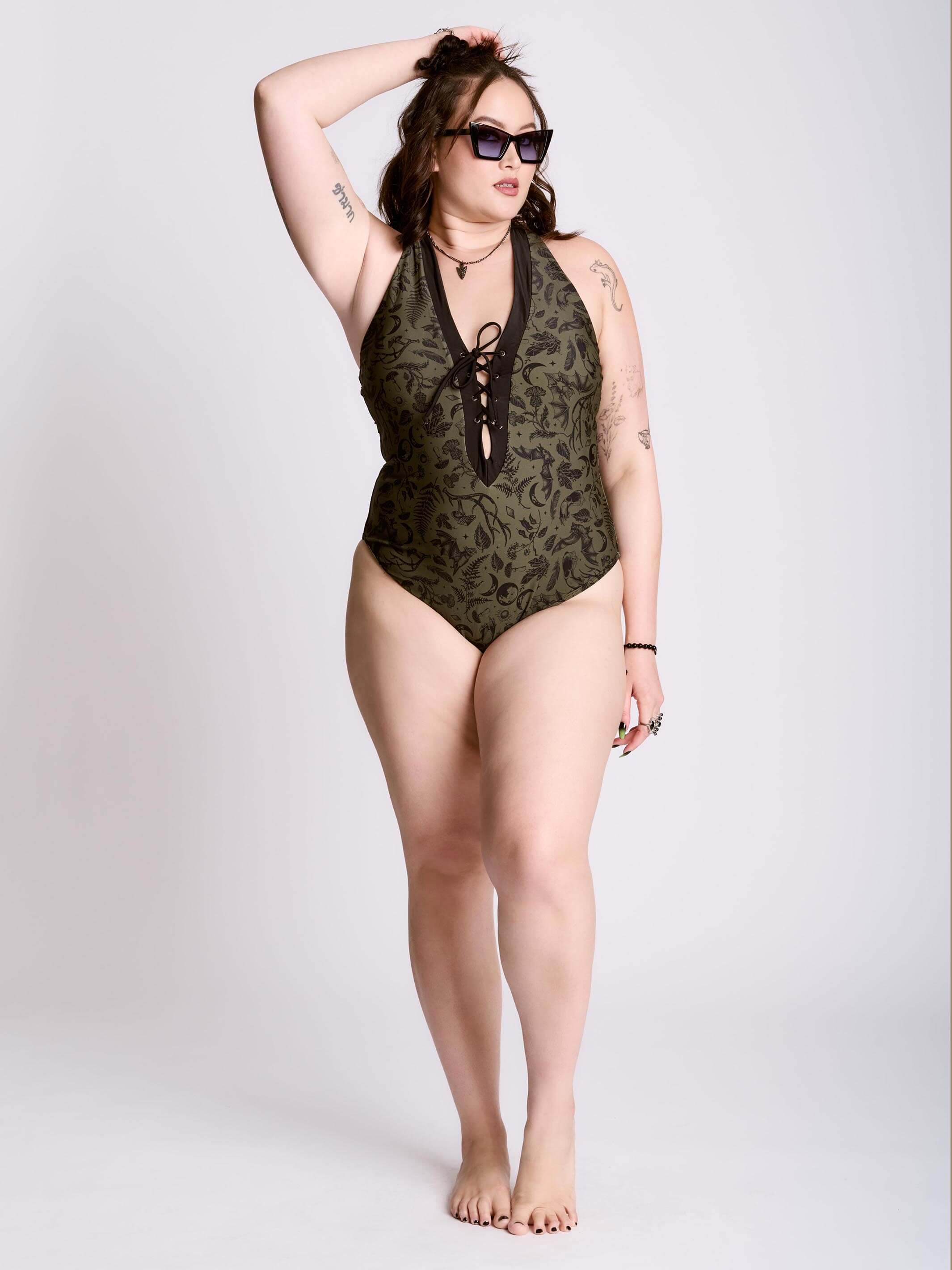 Garden Witch Lace Up Swimsuit