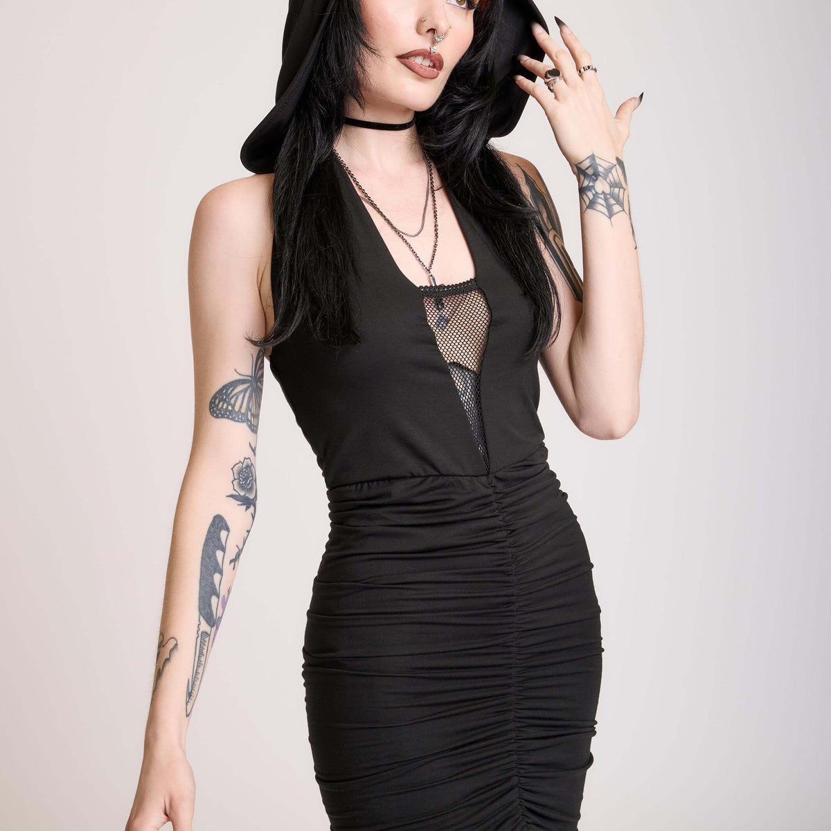 Hooded Cocktail Dress