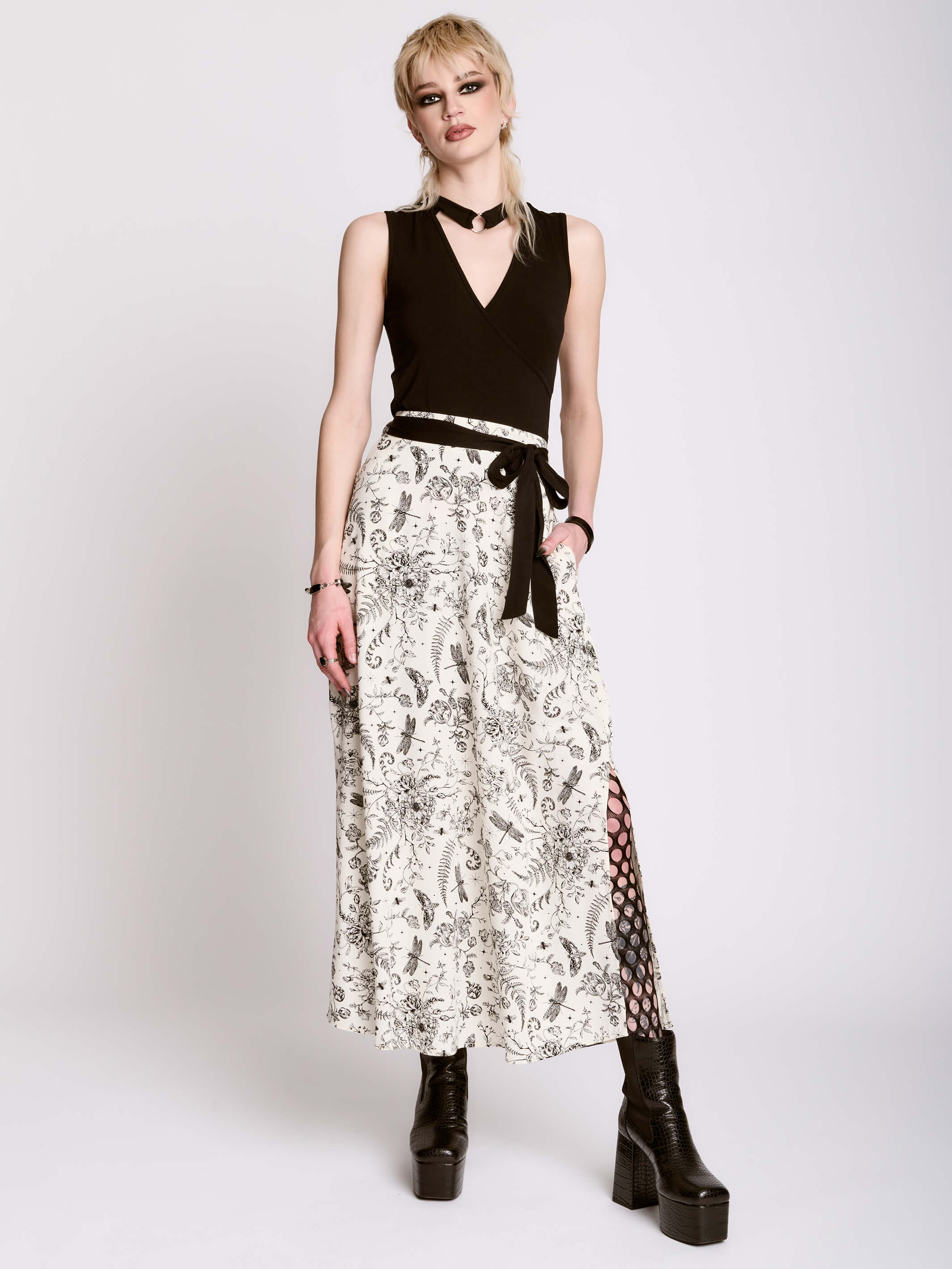 IVORY VICTORIAN MIDI SKIRT