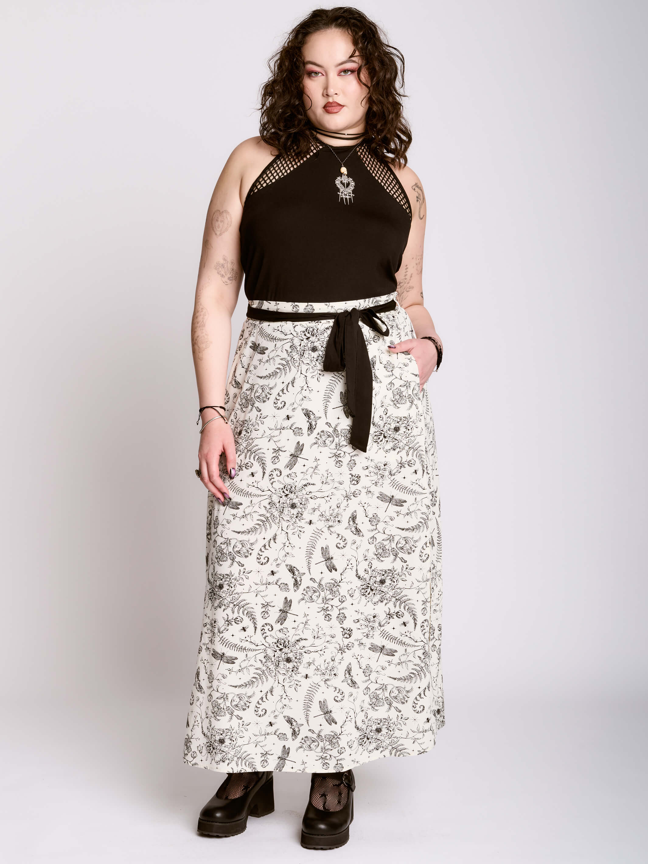 IVORY VICTORIAN MIDI SKIRT