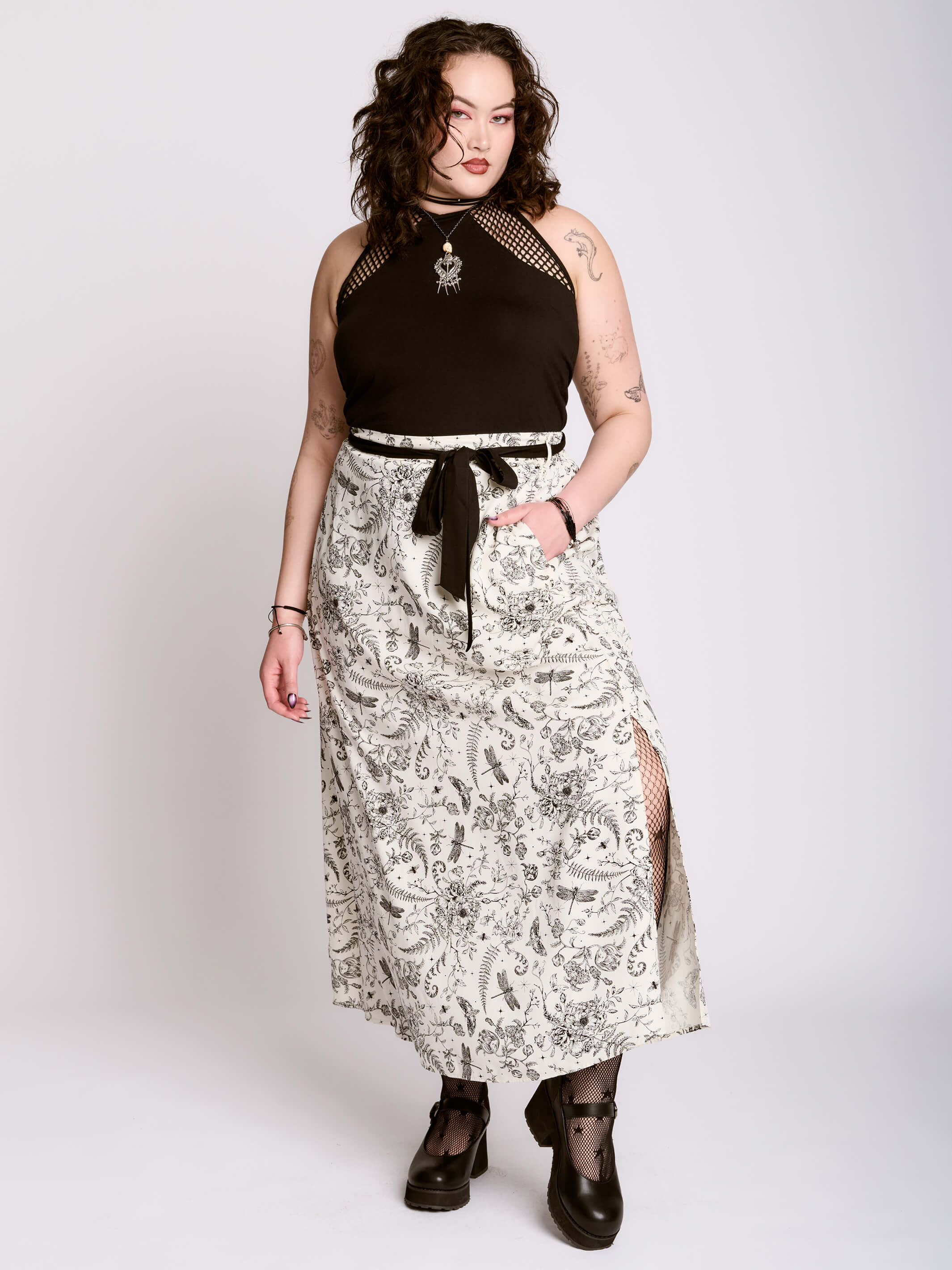 IVORY VICTORIAN MIDI SKIRT