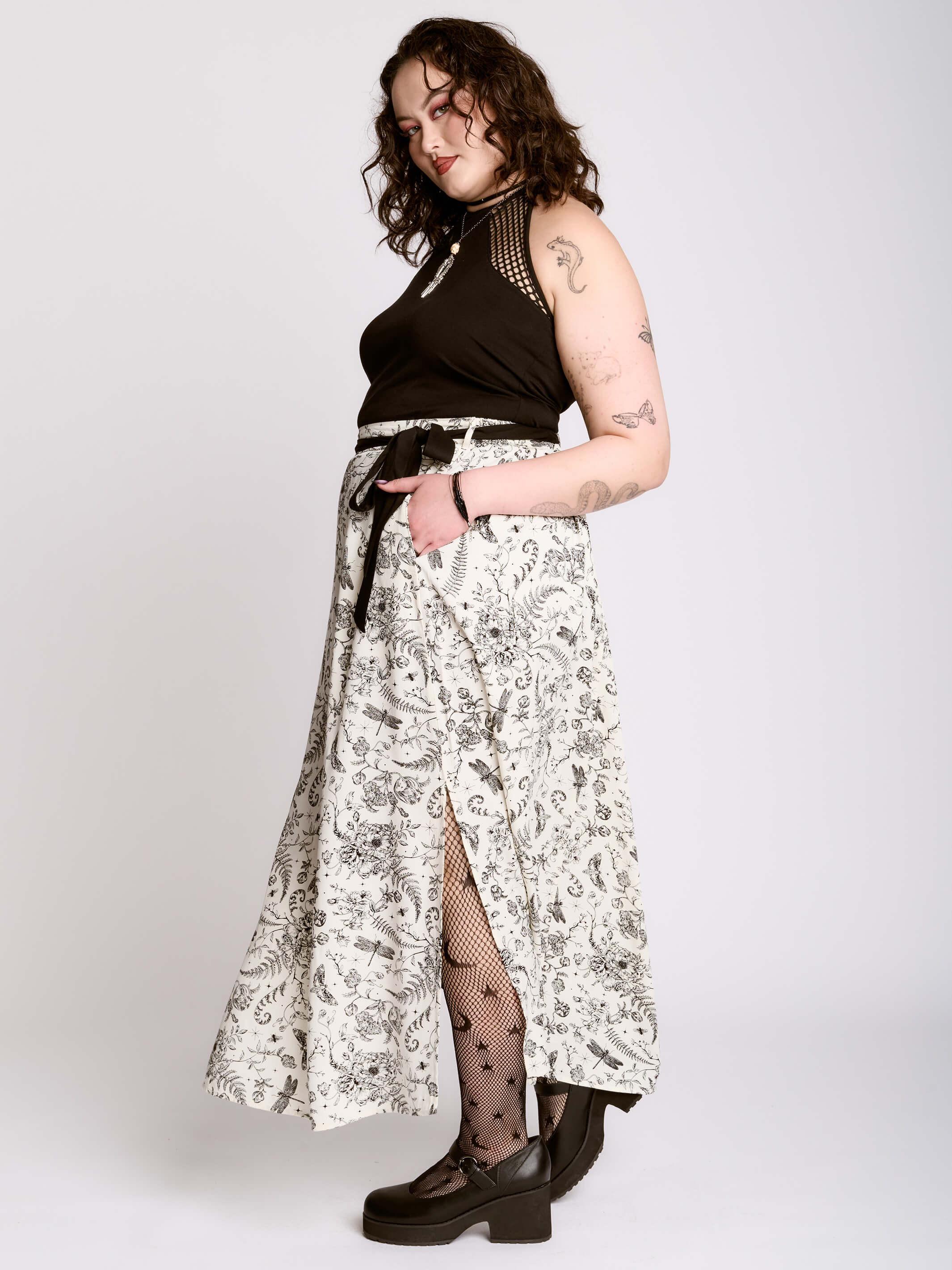 IVORY VICTORIAN MIDI SKIRT