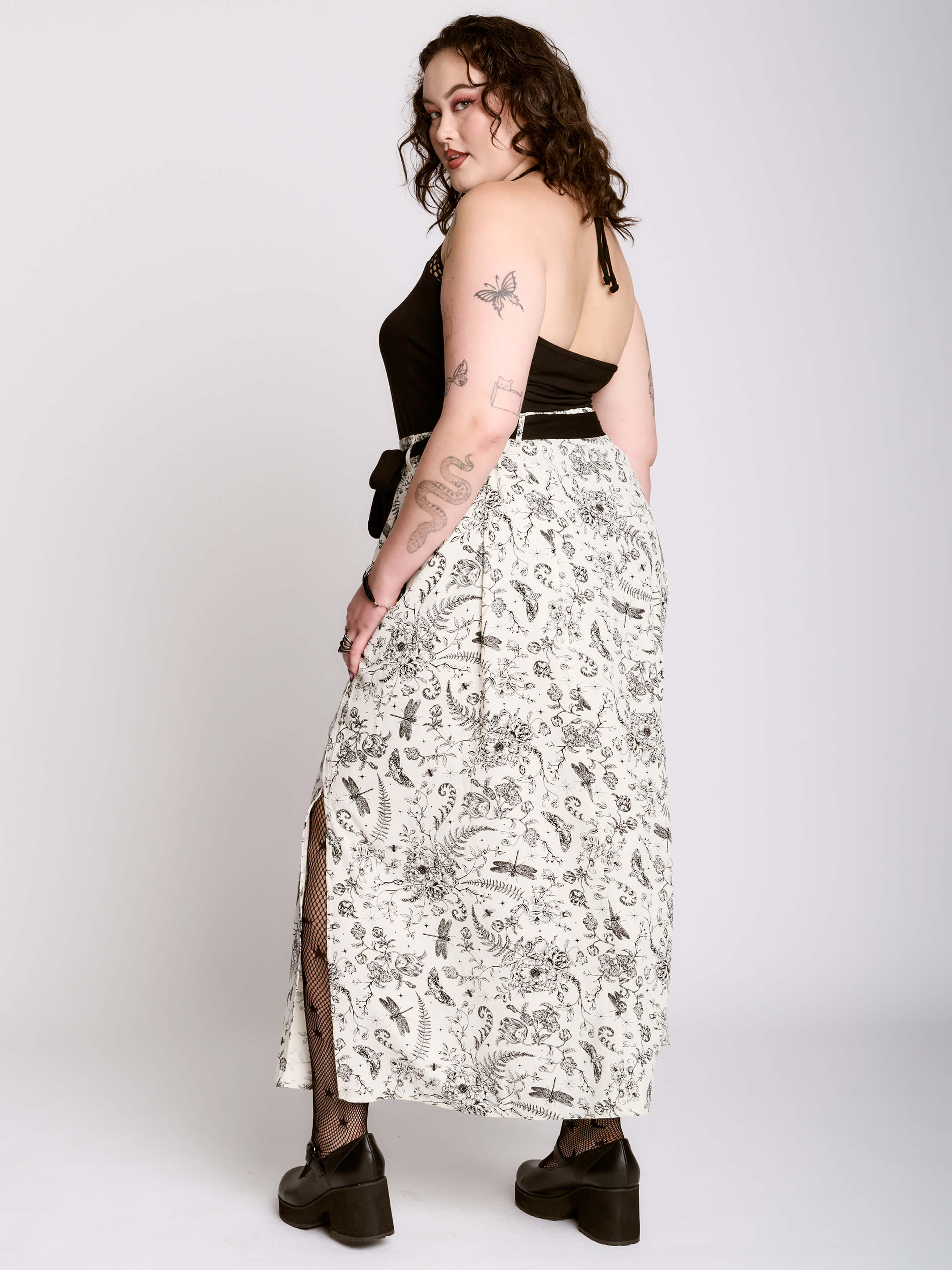 IVORY VICTORIAN MIDI SKIRT
