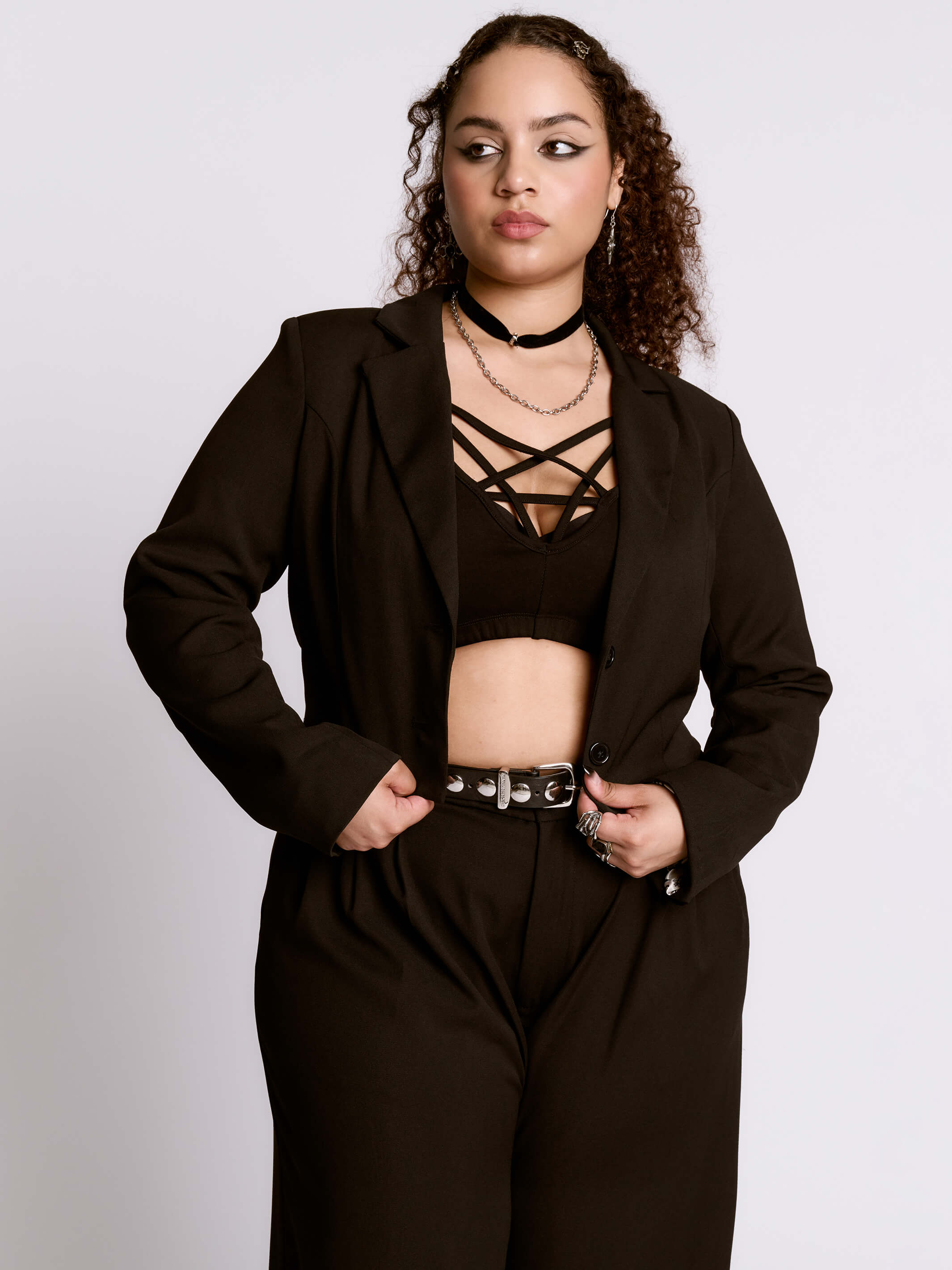 LACE UP CROP BLAZER