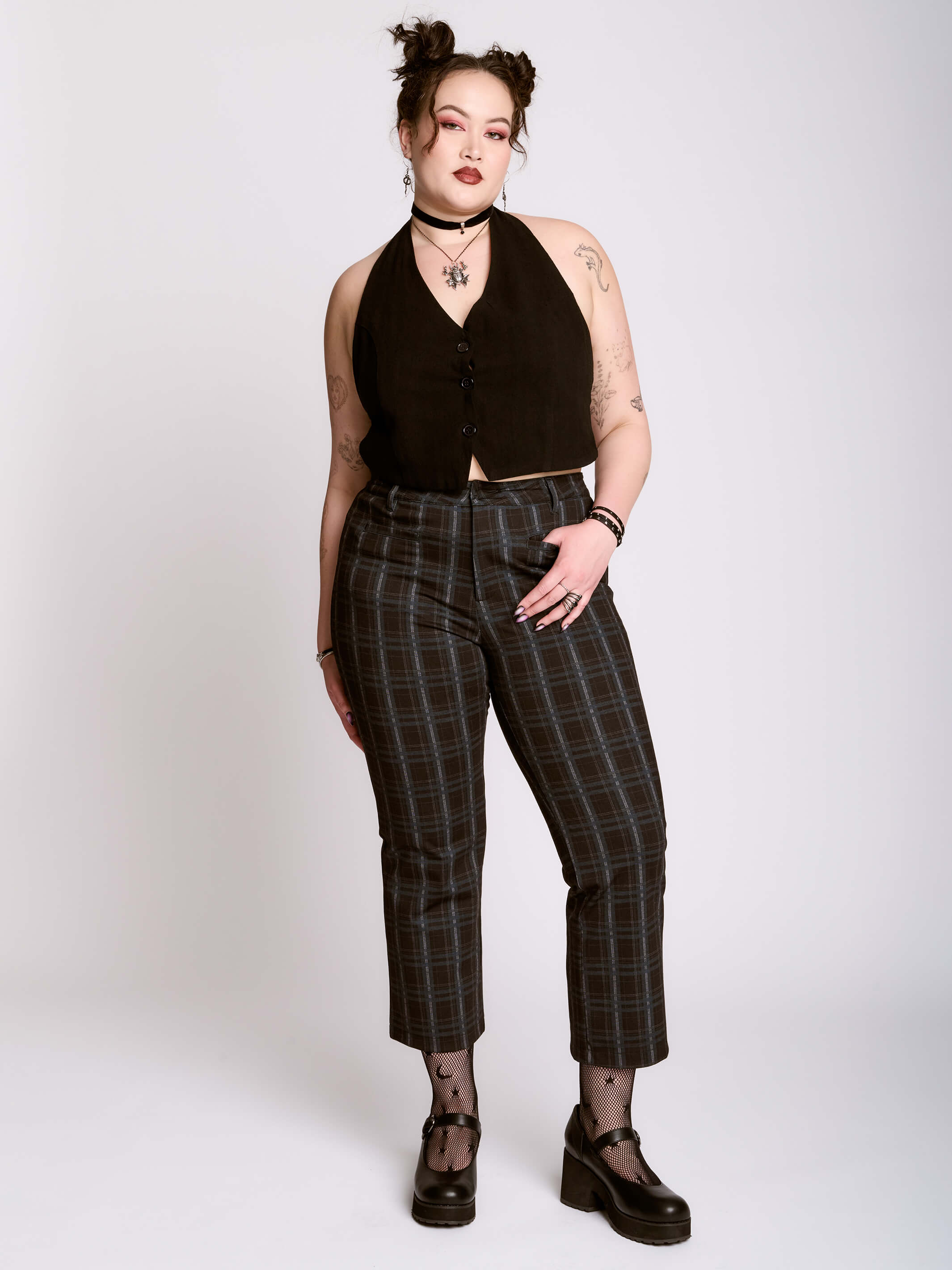 lichen plaid trouser