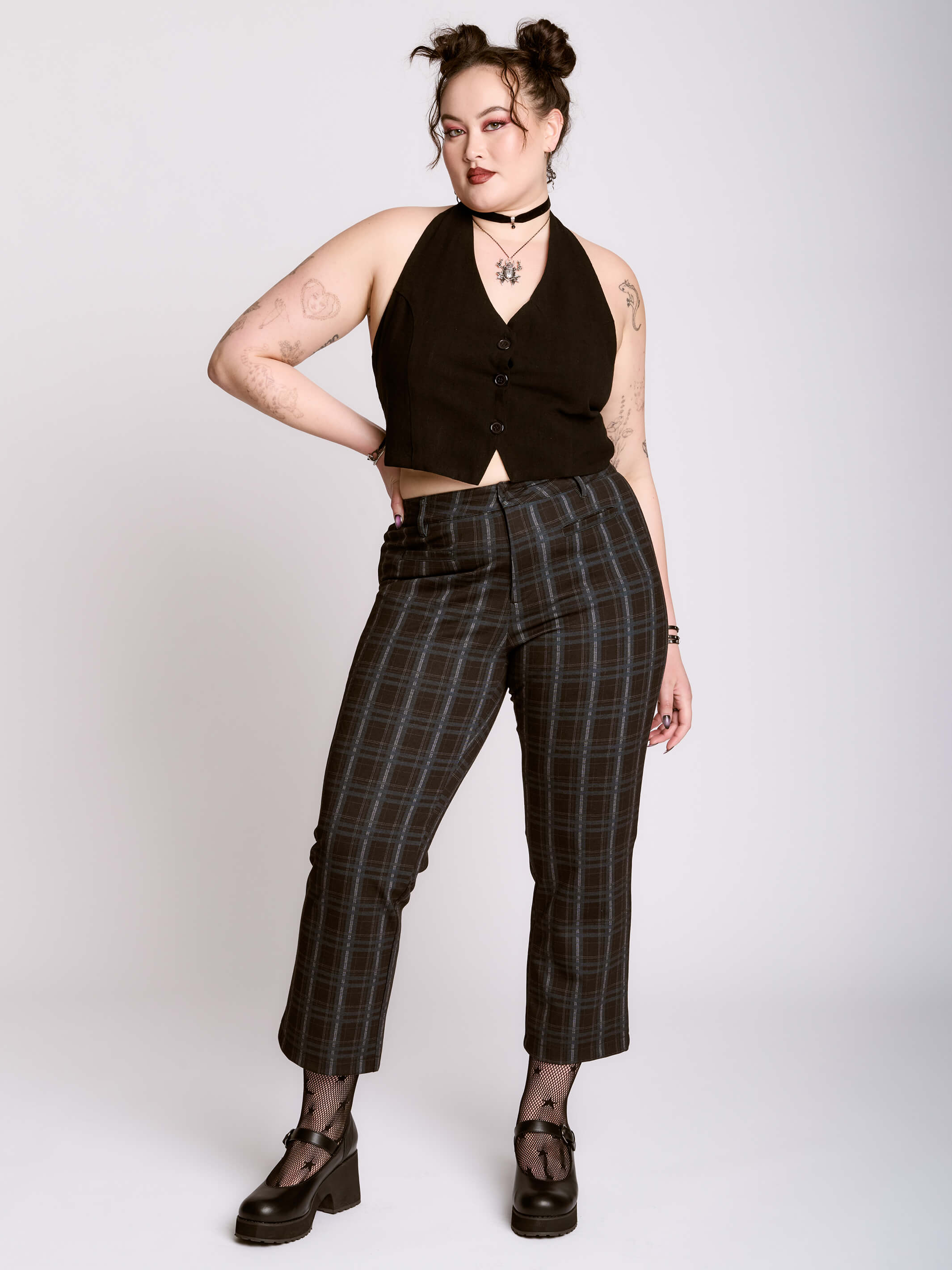 lichen plaid trouser