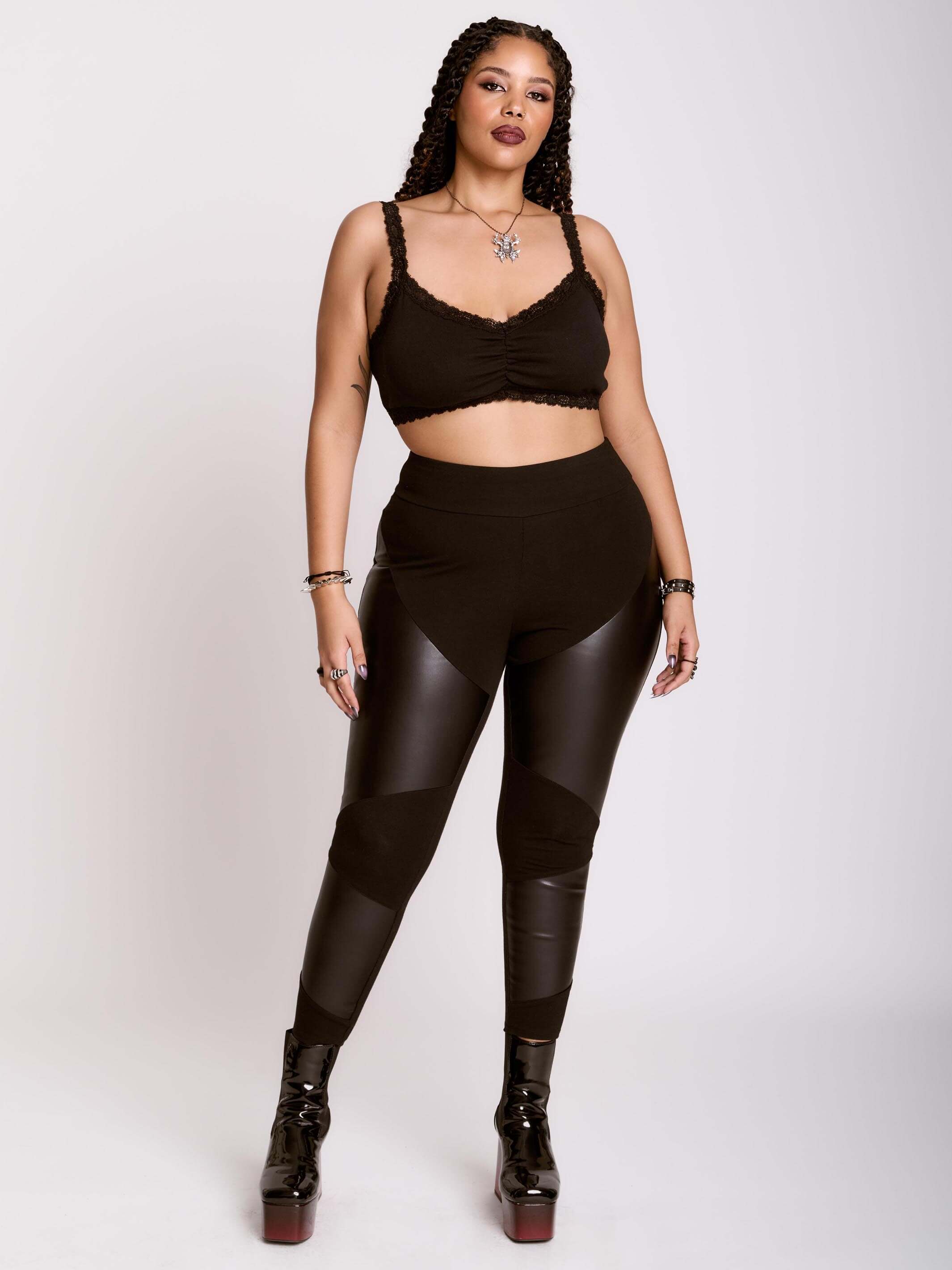 Pleather Moto Legging