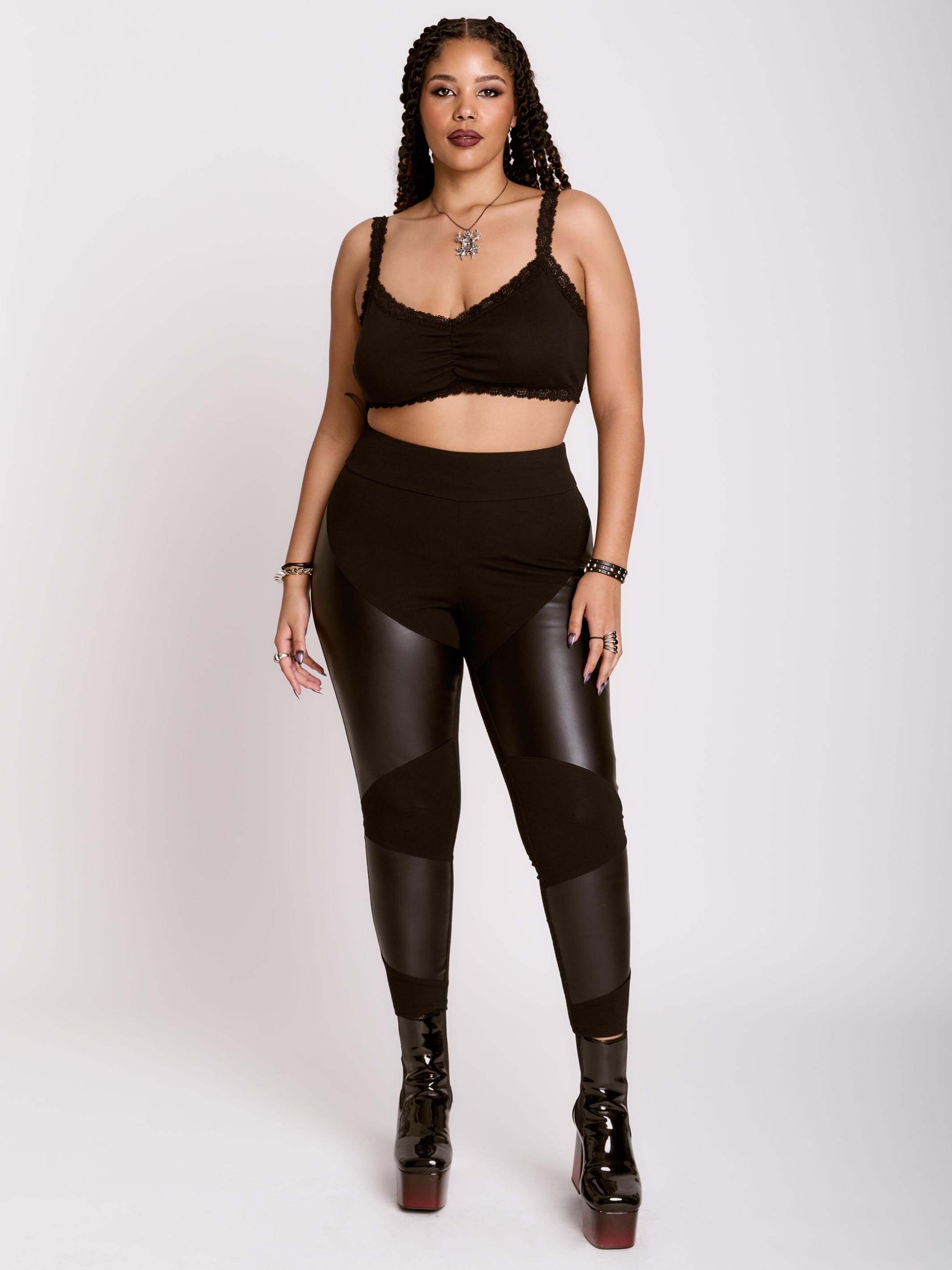 Pleather Moto Legging