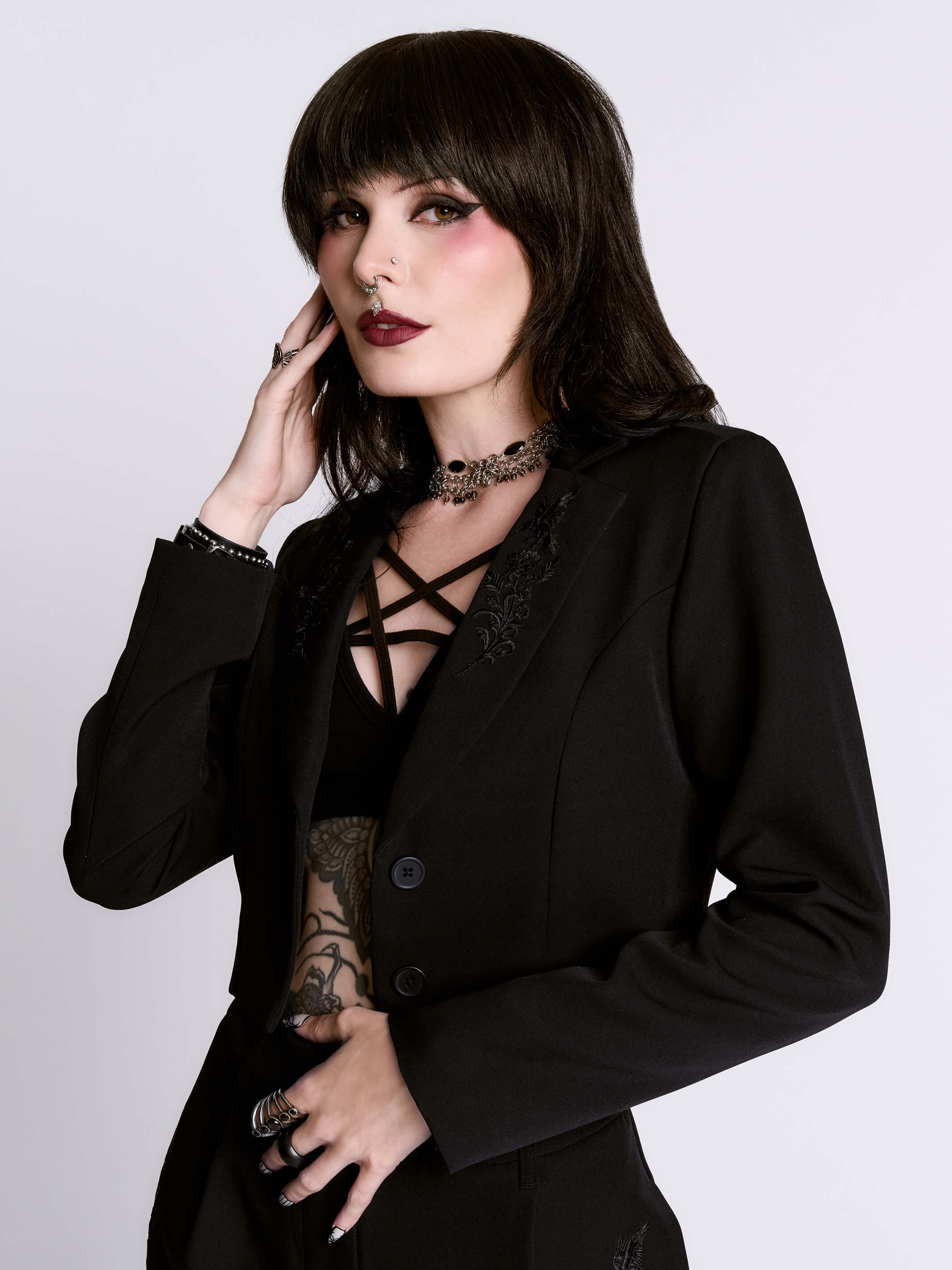 Raven Crop Blazer
