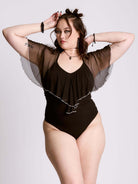 RUFFLE MESH BODYSUIT