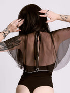 RUFFLE MESH BODYSUIT