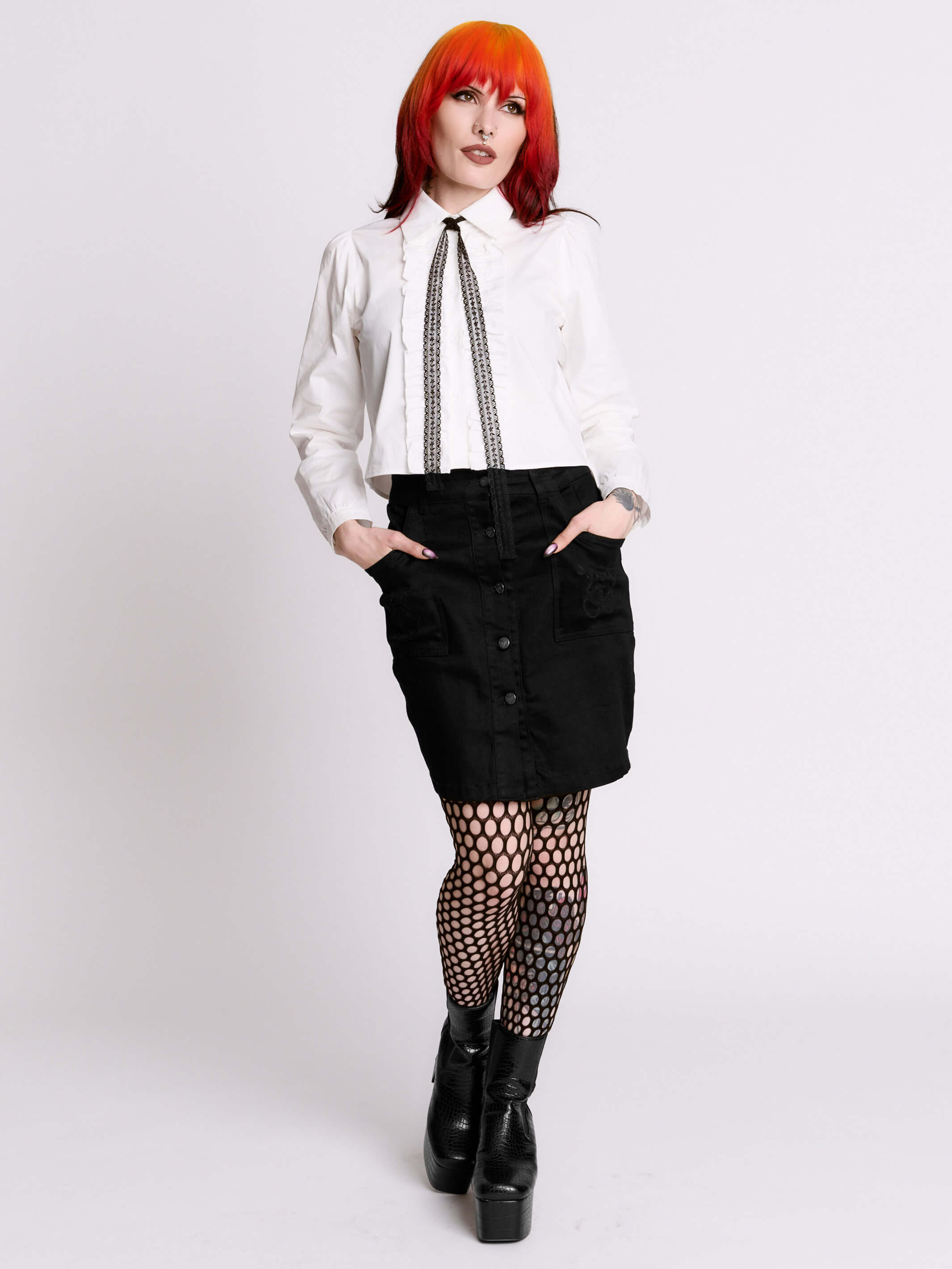 Cropped Ruffle Shirt