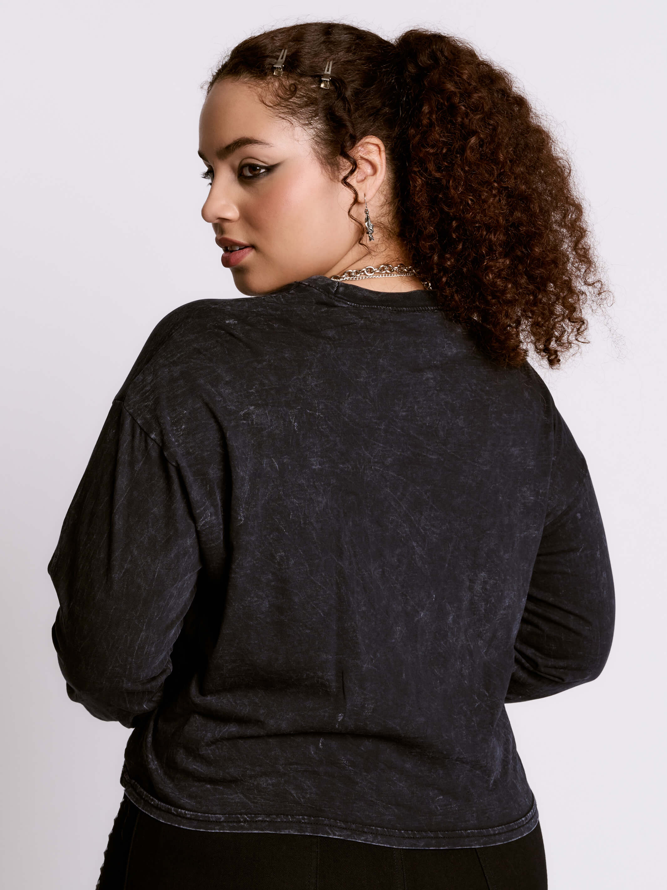 SACRED HEART CROPPED TOP MINERAL WASH