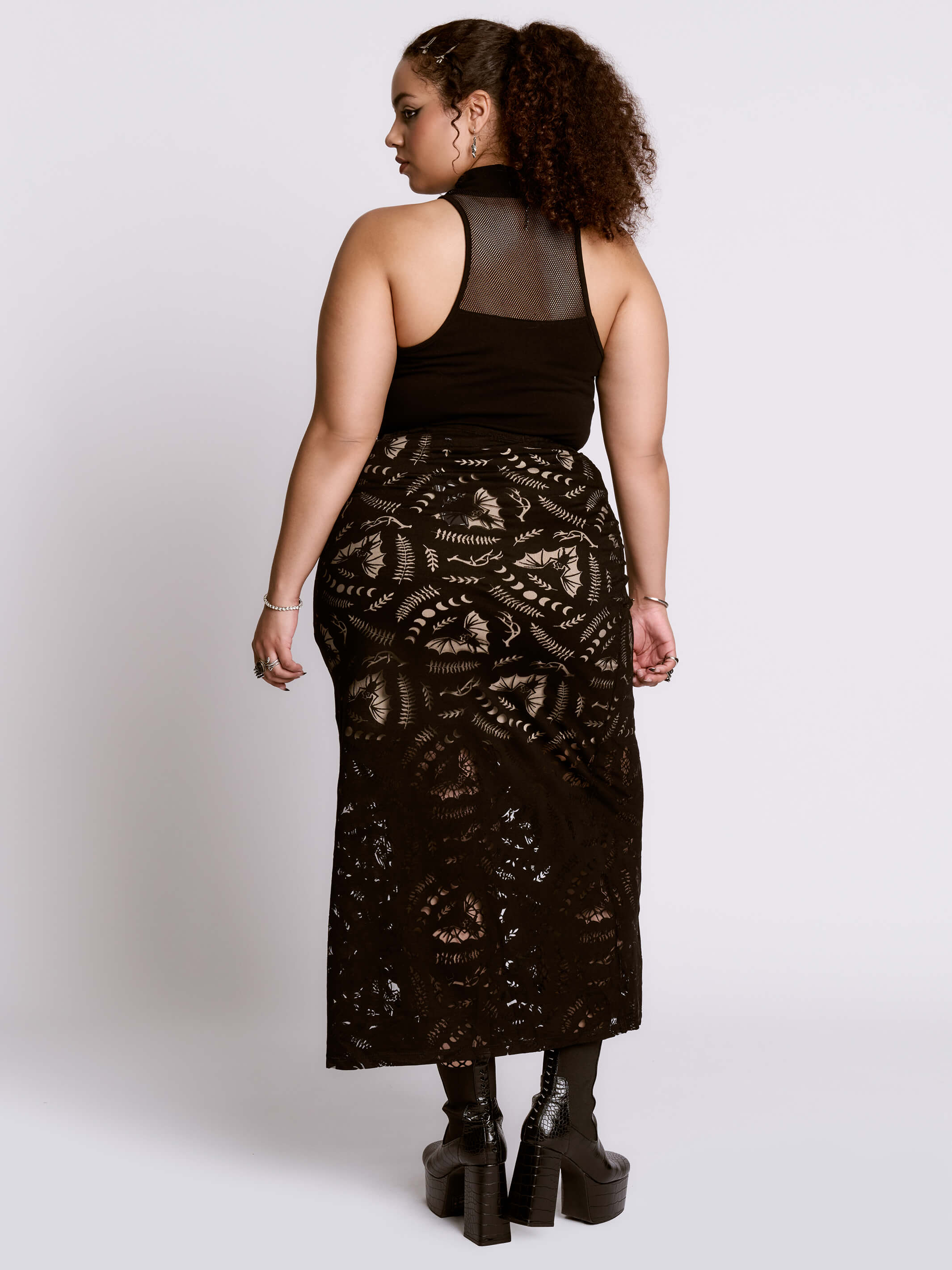 SCORNED BATS MIDI SKIRT