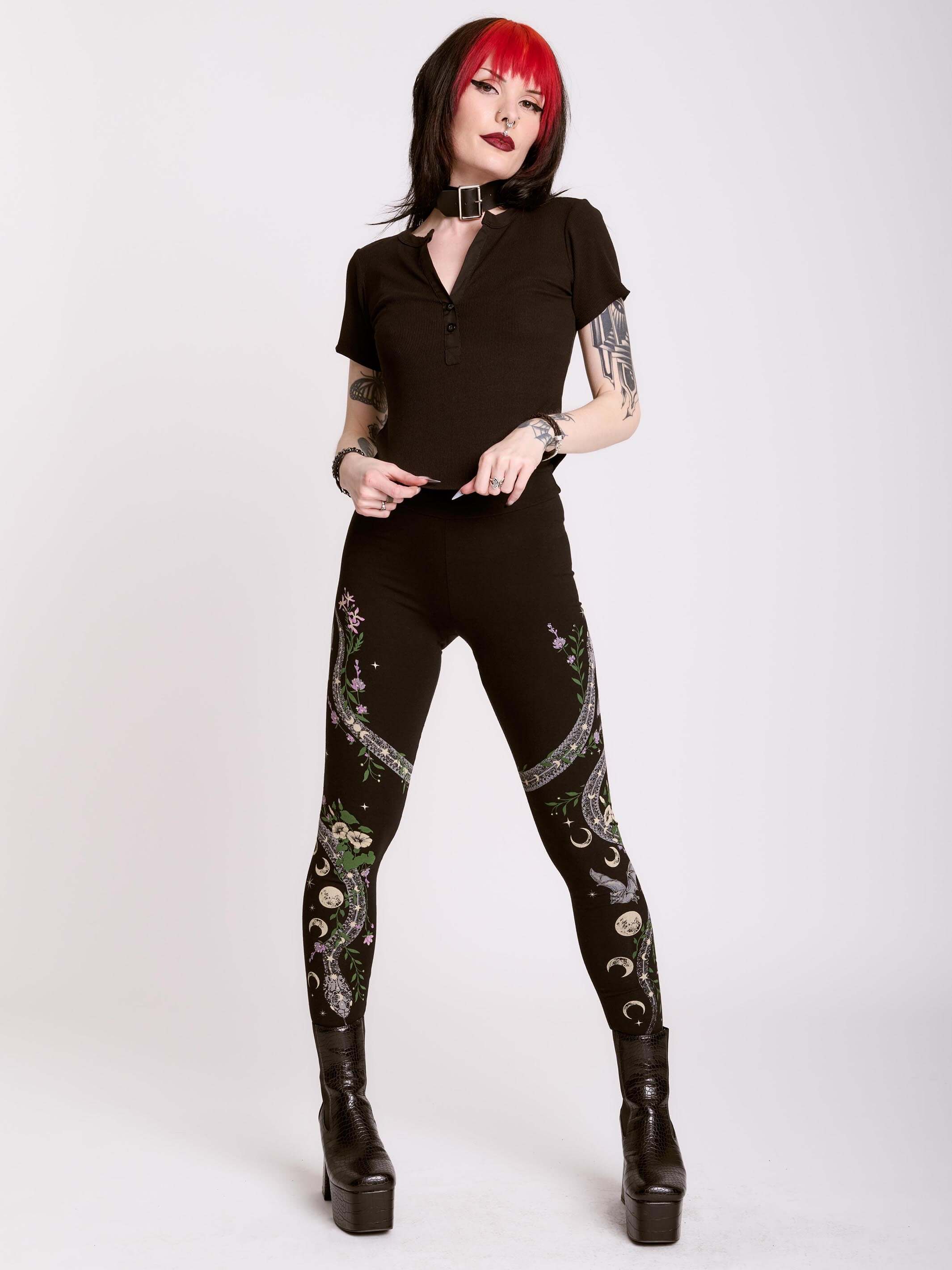 SNAKE FLORAL LEGGING