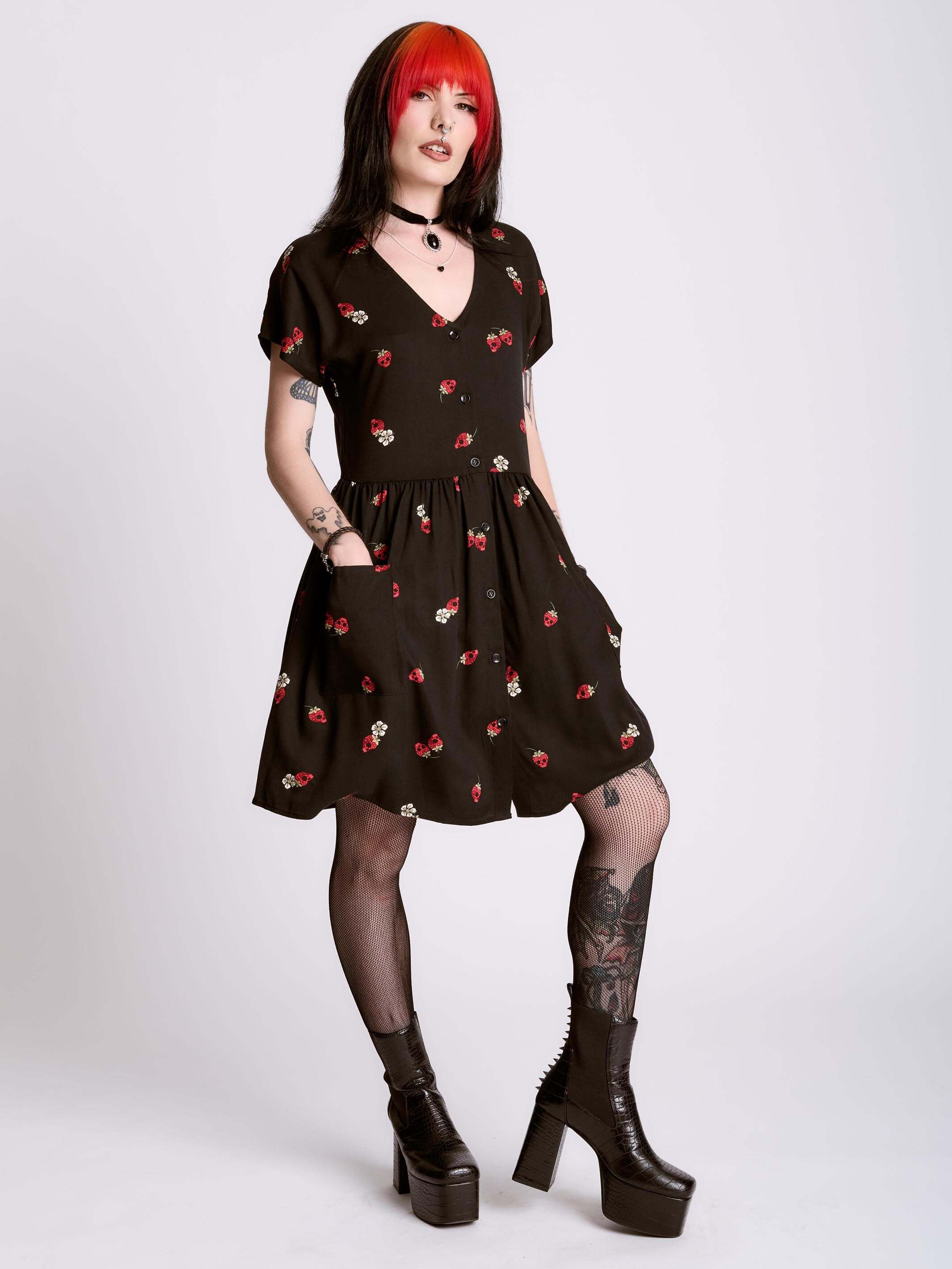 STRAWBERRY SKULL DRESS