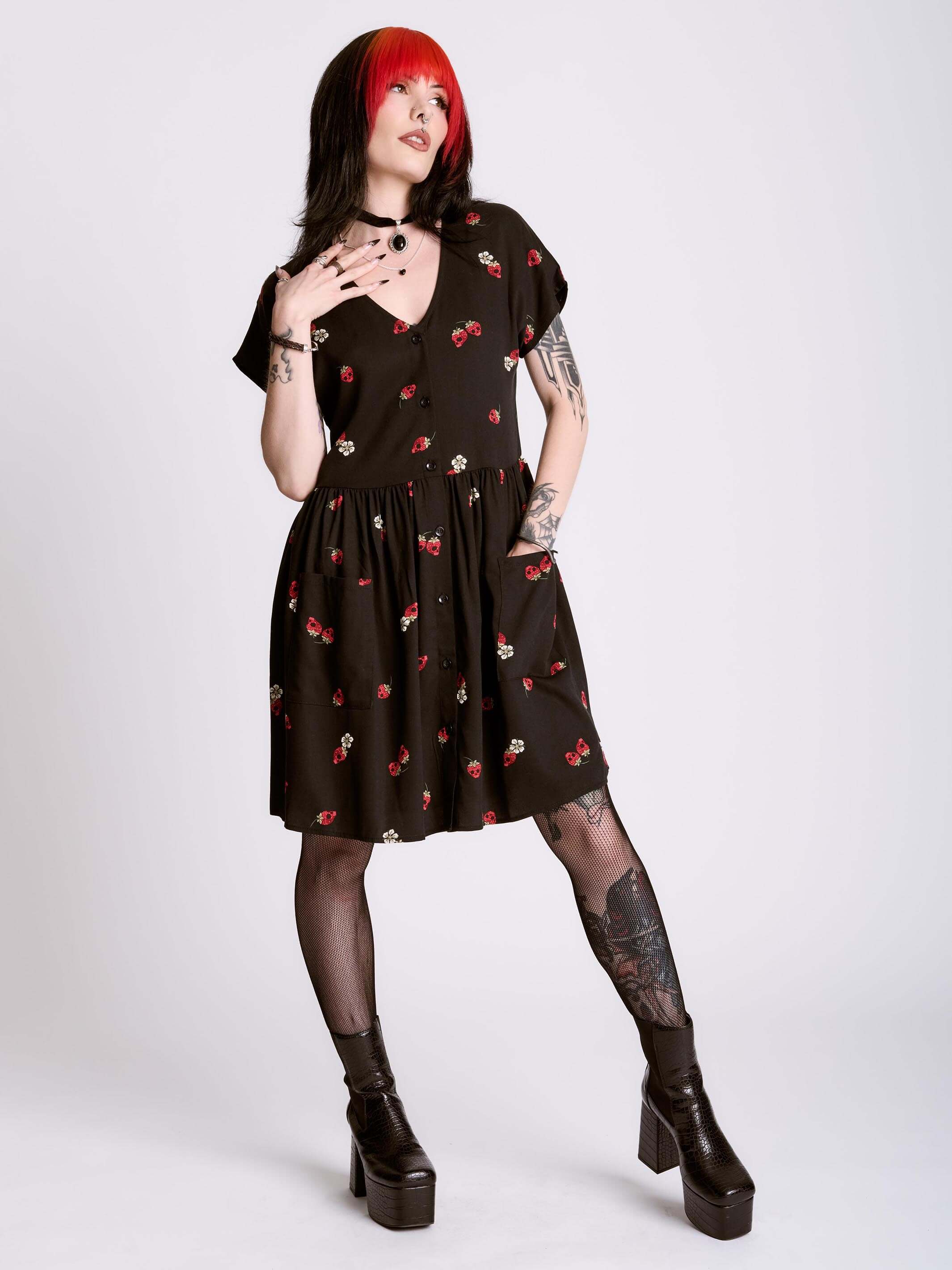 STRAWBERRY SKULL DRESS