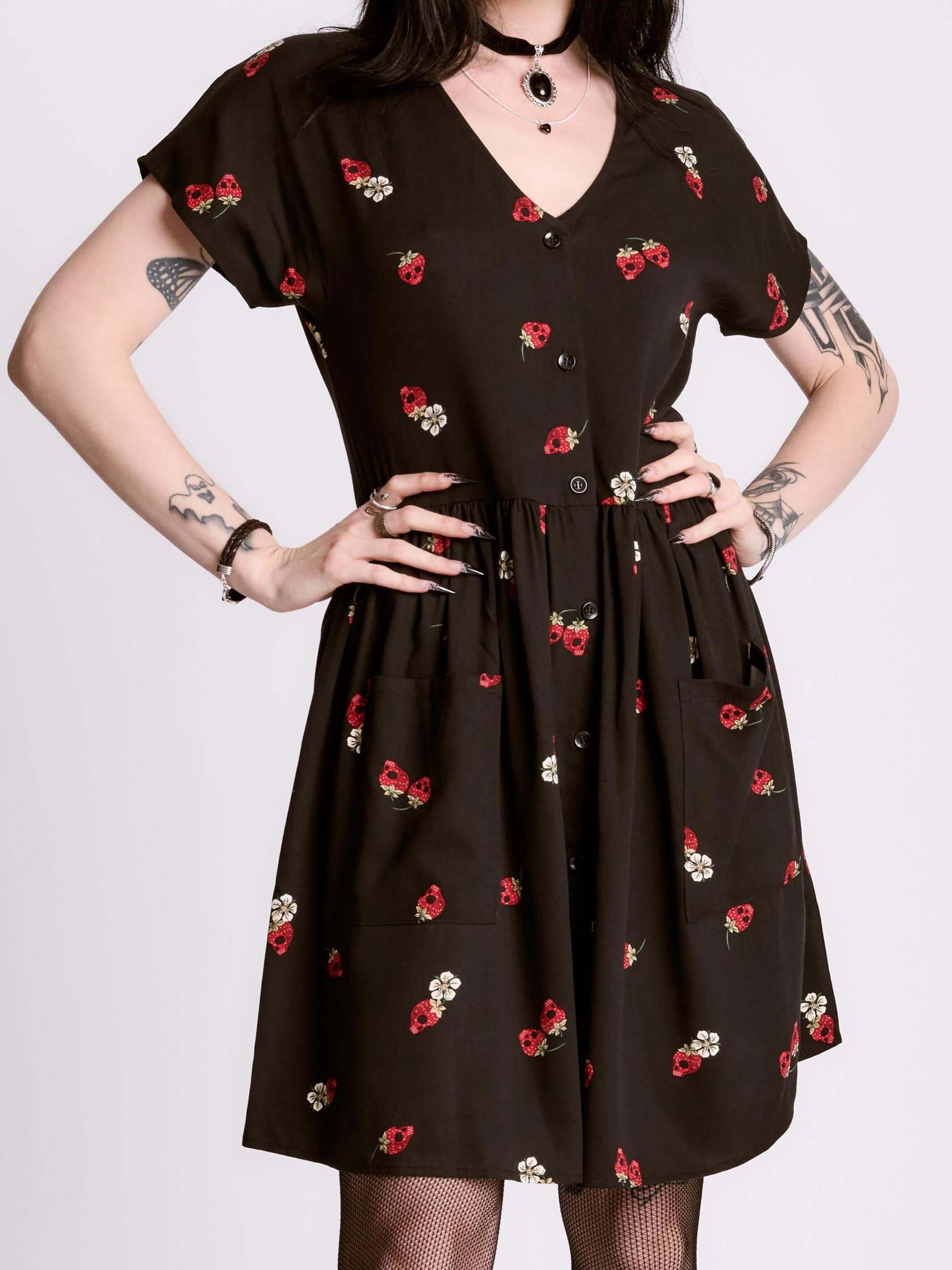 STRAWBERRY SKULL DRESS