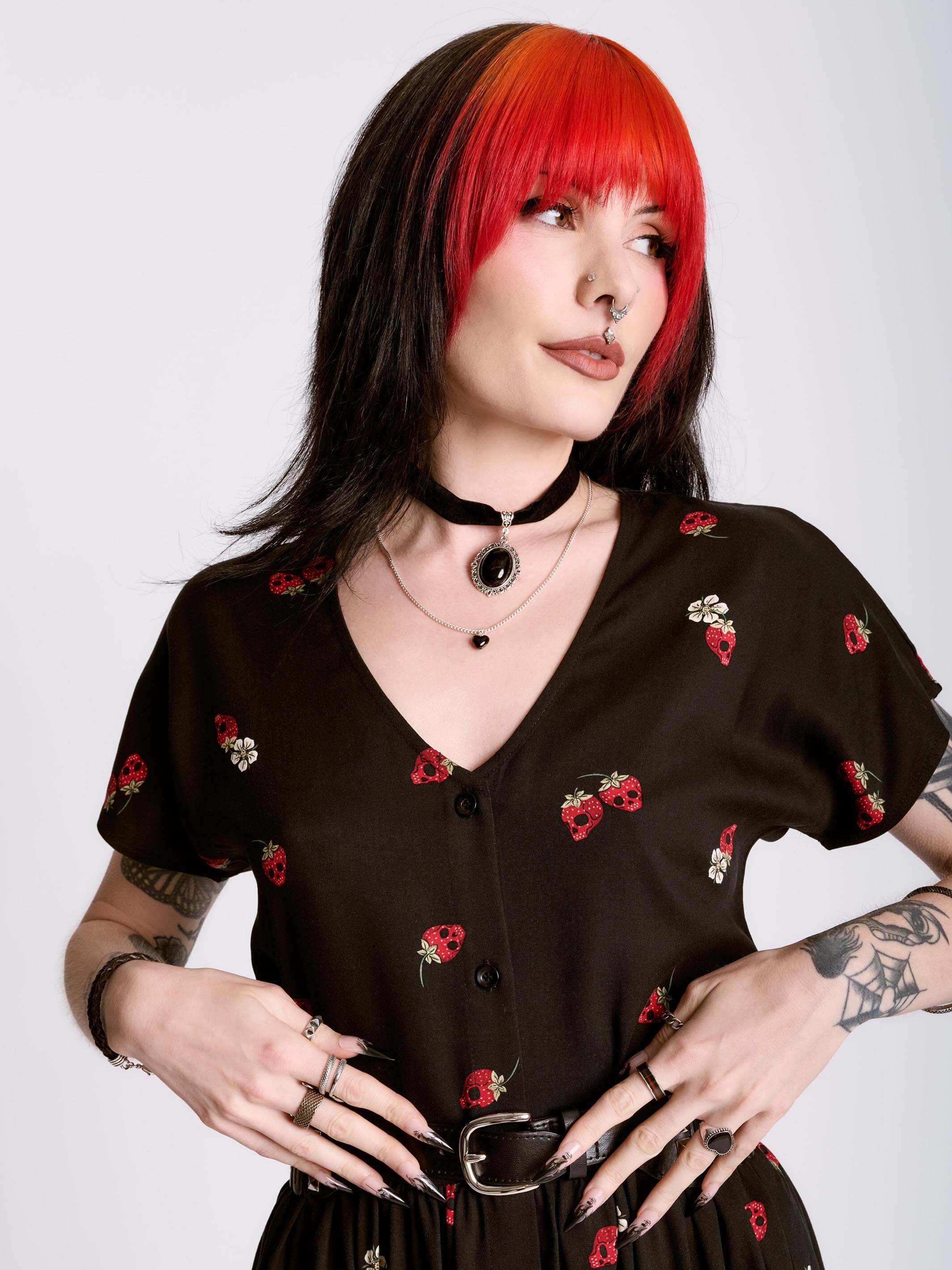 STRAWBERRY SKULL DRESS