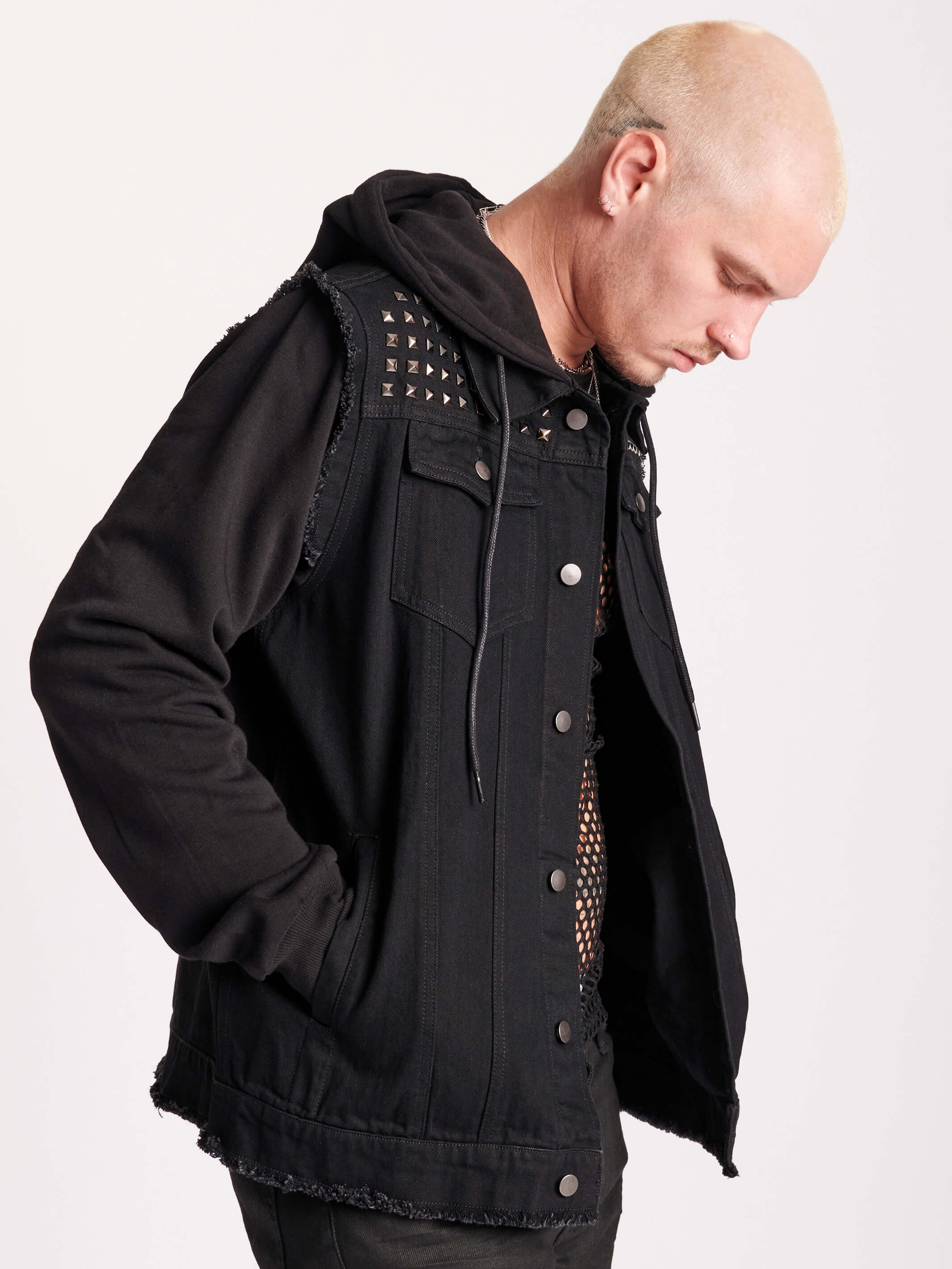 studded denim jacket