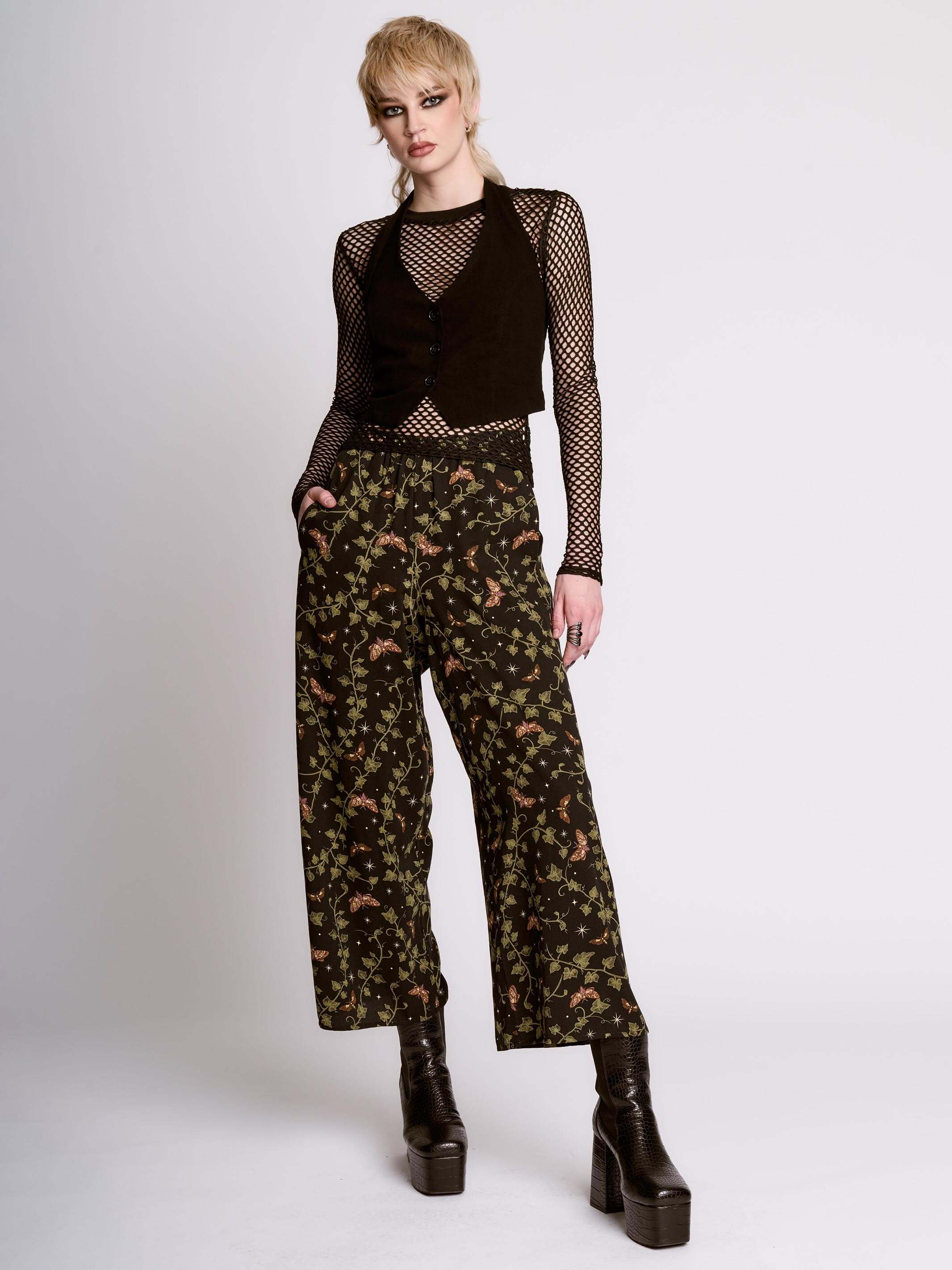 CREEPING  IVY PALAZZO PANTS