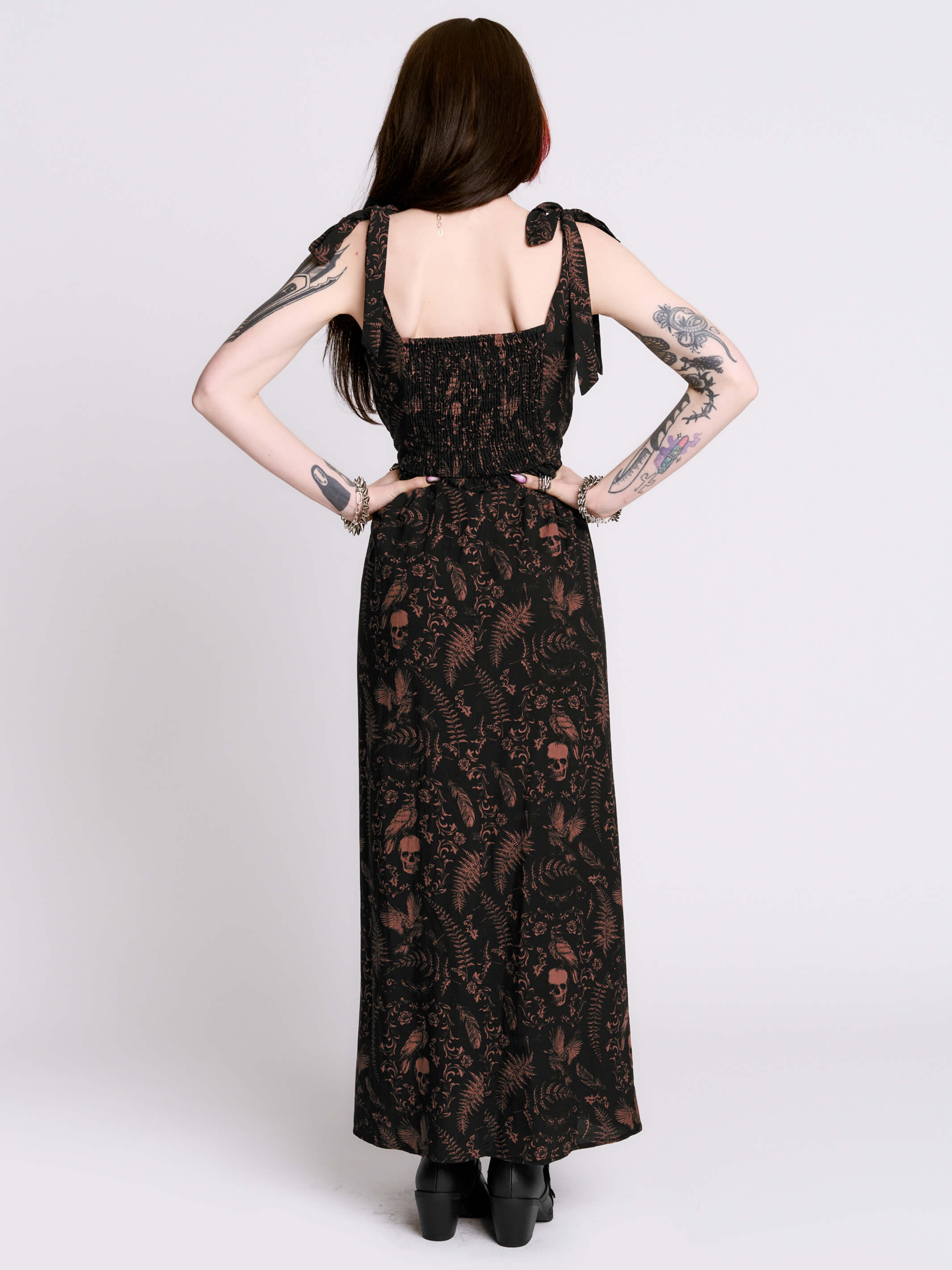 Antique Skull Sundress | Whimsigoth Maxi Dress | Midnight Hour