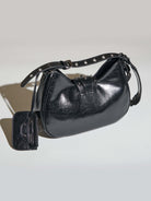 vegan leather purse with adjustable strap
