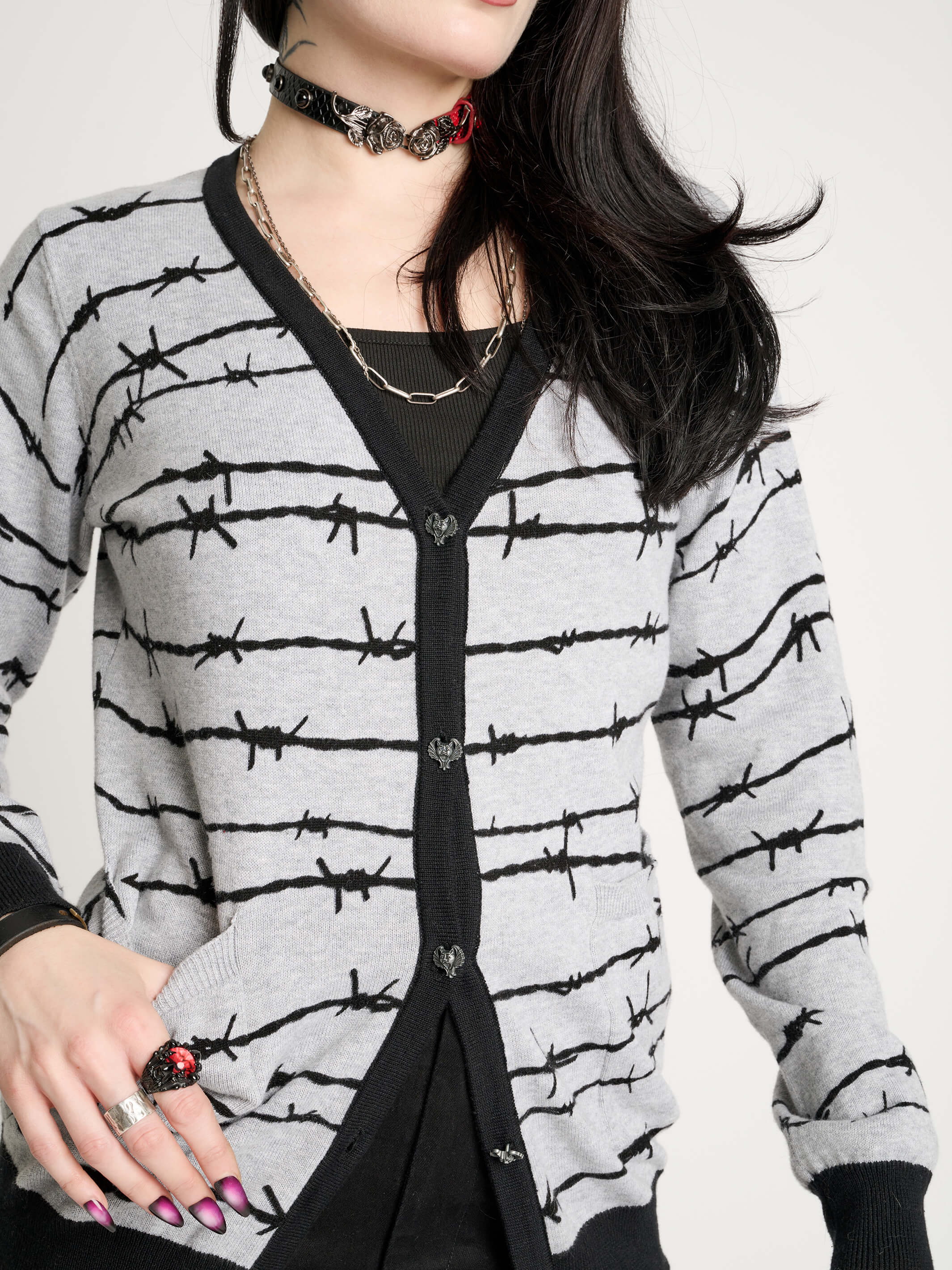barbed wire cardigan