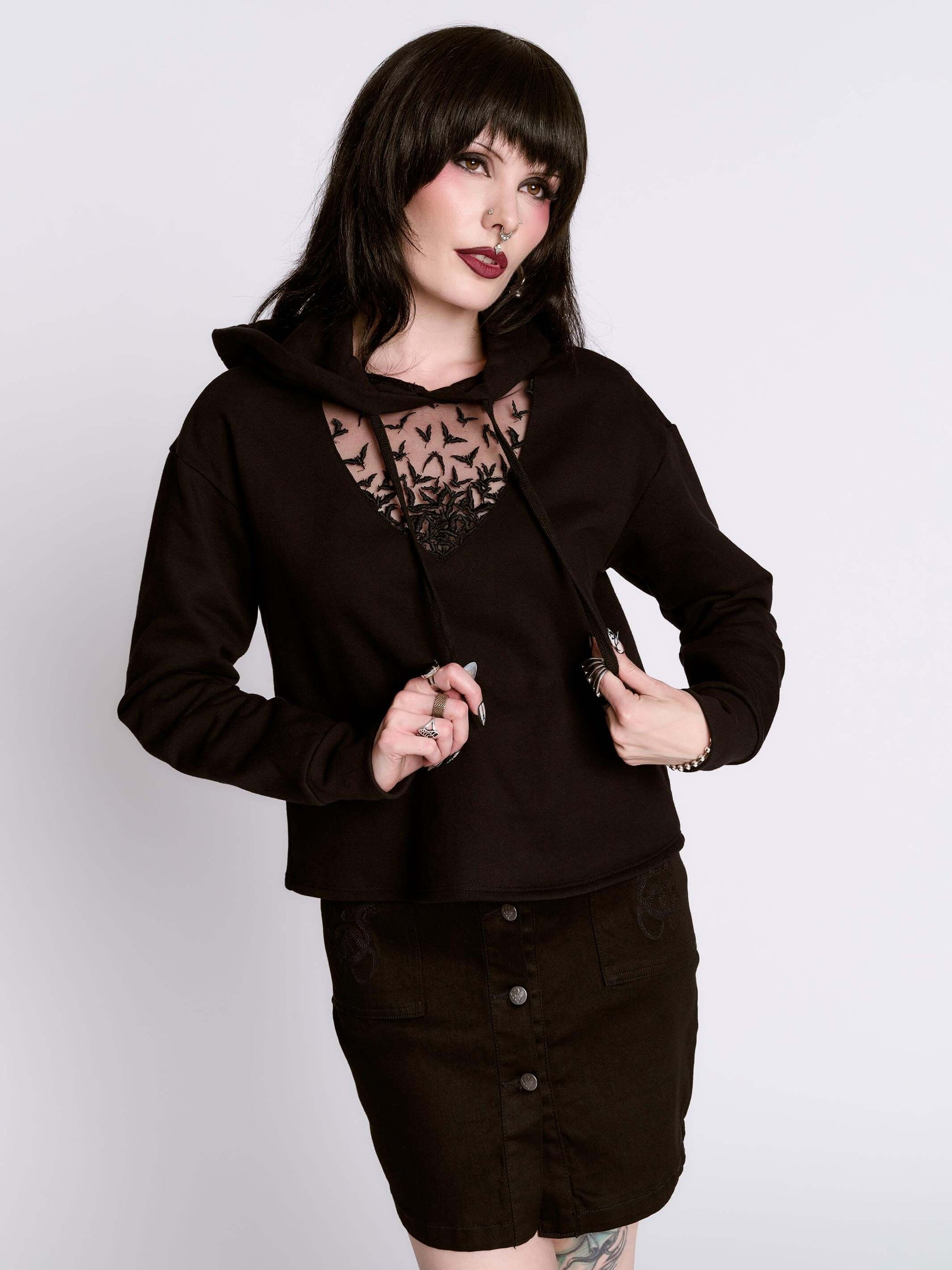 Midnight Bite Hooded Top