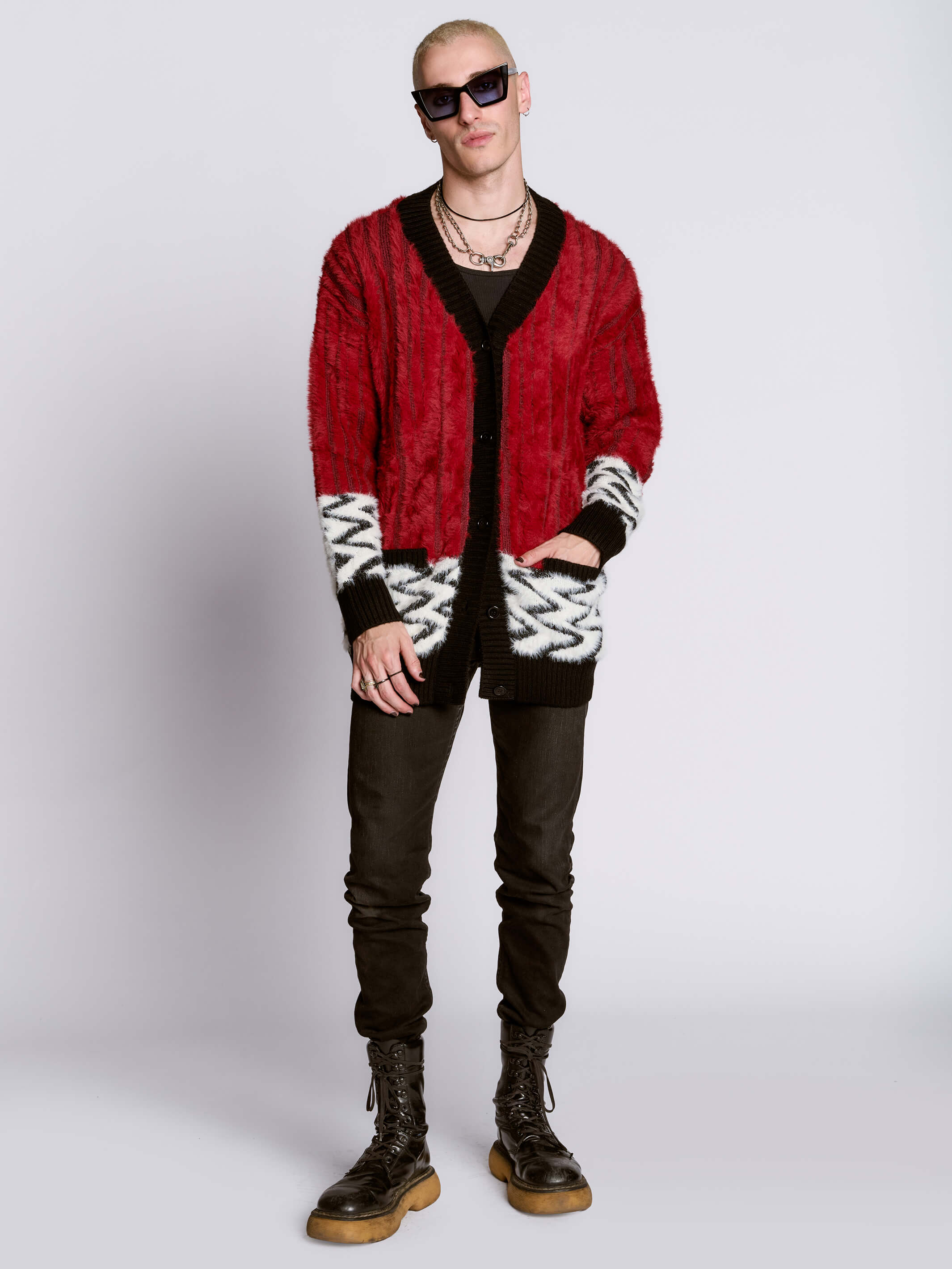 【2025／美品✨】RH Multi Button Crew Cardigan Black Lodge Cardigan – Midnight Hour