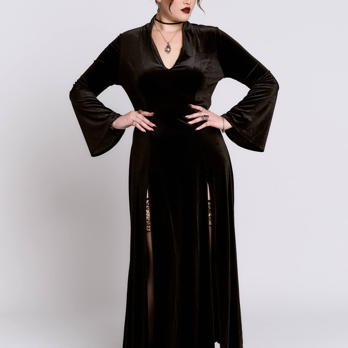 midnight velvet dress Black Lodge Velvet Dress 3XL / Black