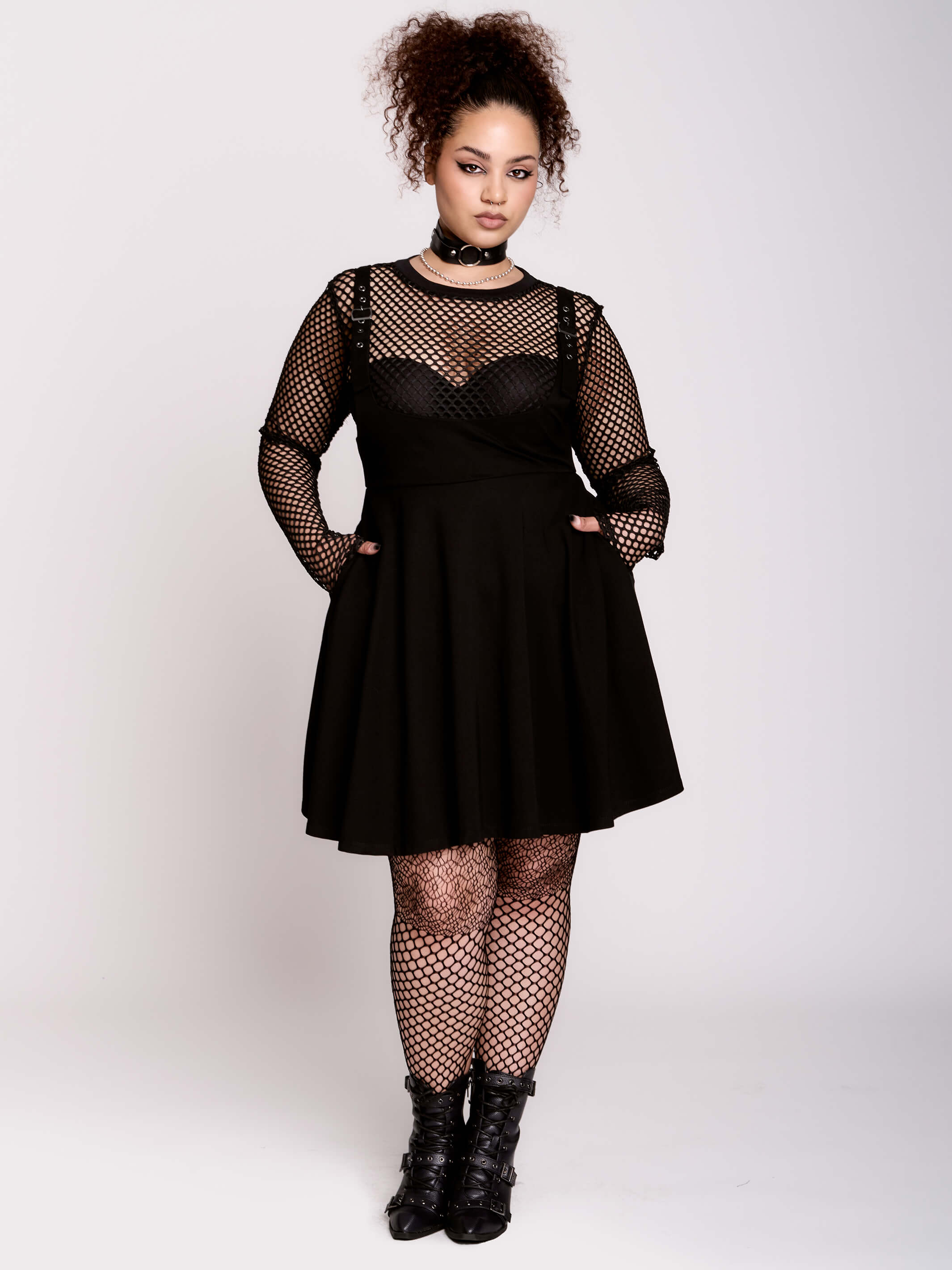 Black Pinafore Jumper MD / Black Black Pinafore Jumper MD / Black