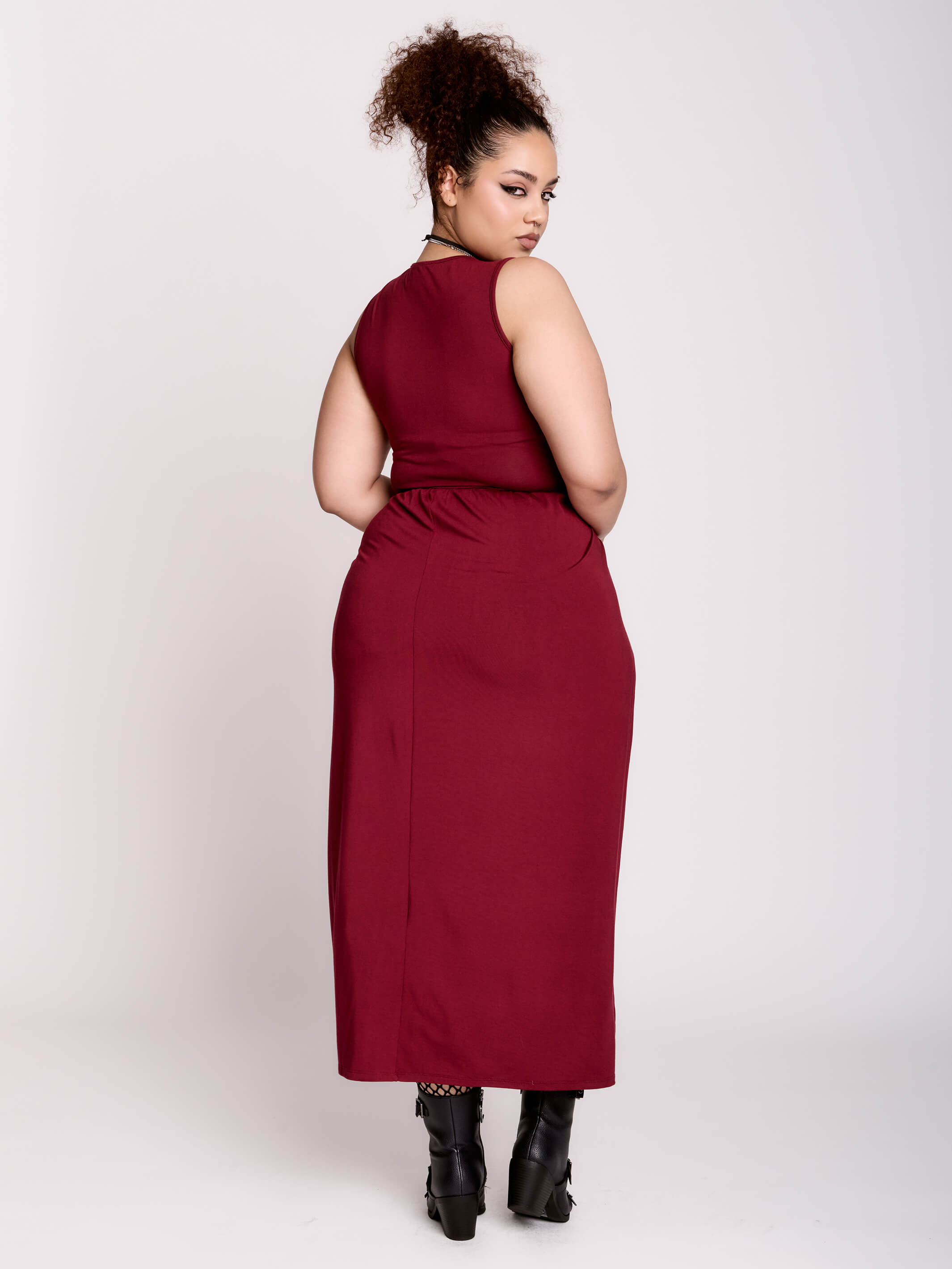 Burgundy Twist Dress Midnight Hour Burgundy Twist Dress Midnight Hour