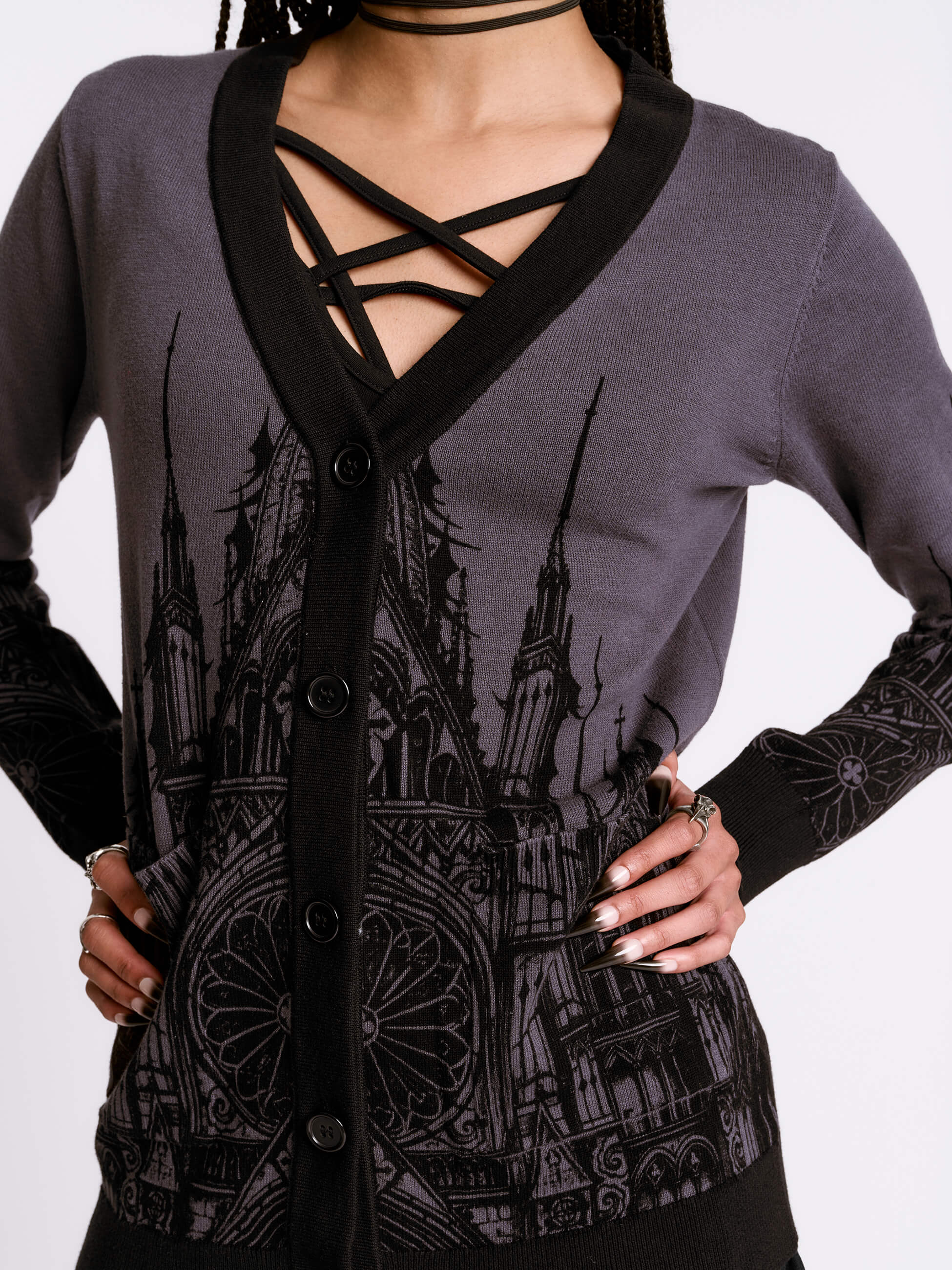 Cathedral Cardigan – Midnight Hour