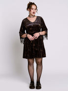 Celestial Velvet Fringe Dress