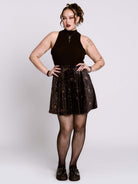 CELESTIAL VELVET SKATER SKIRT