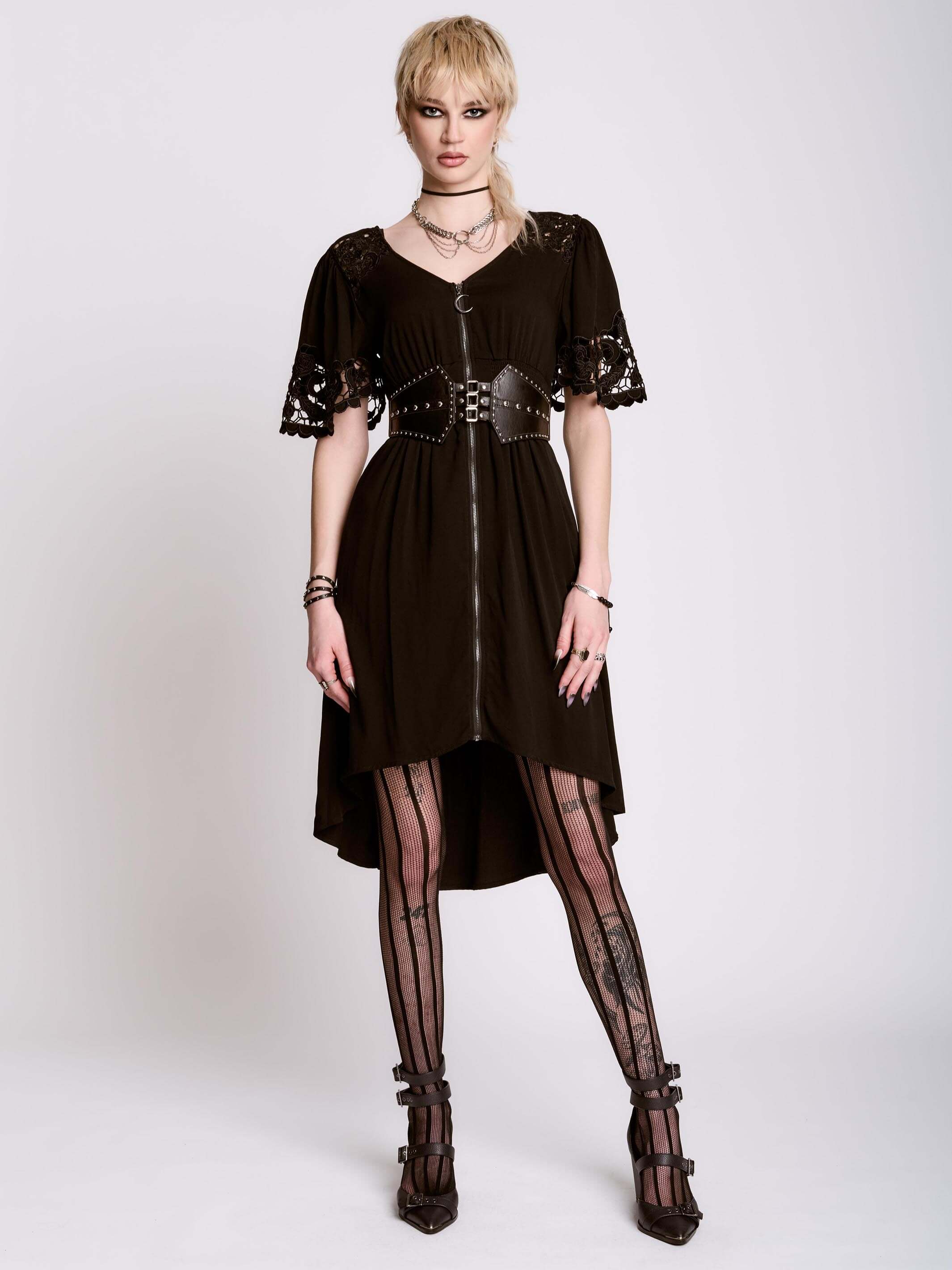 Endora Embroidered Dress – Midnight Hour