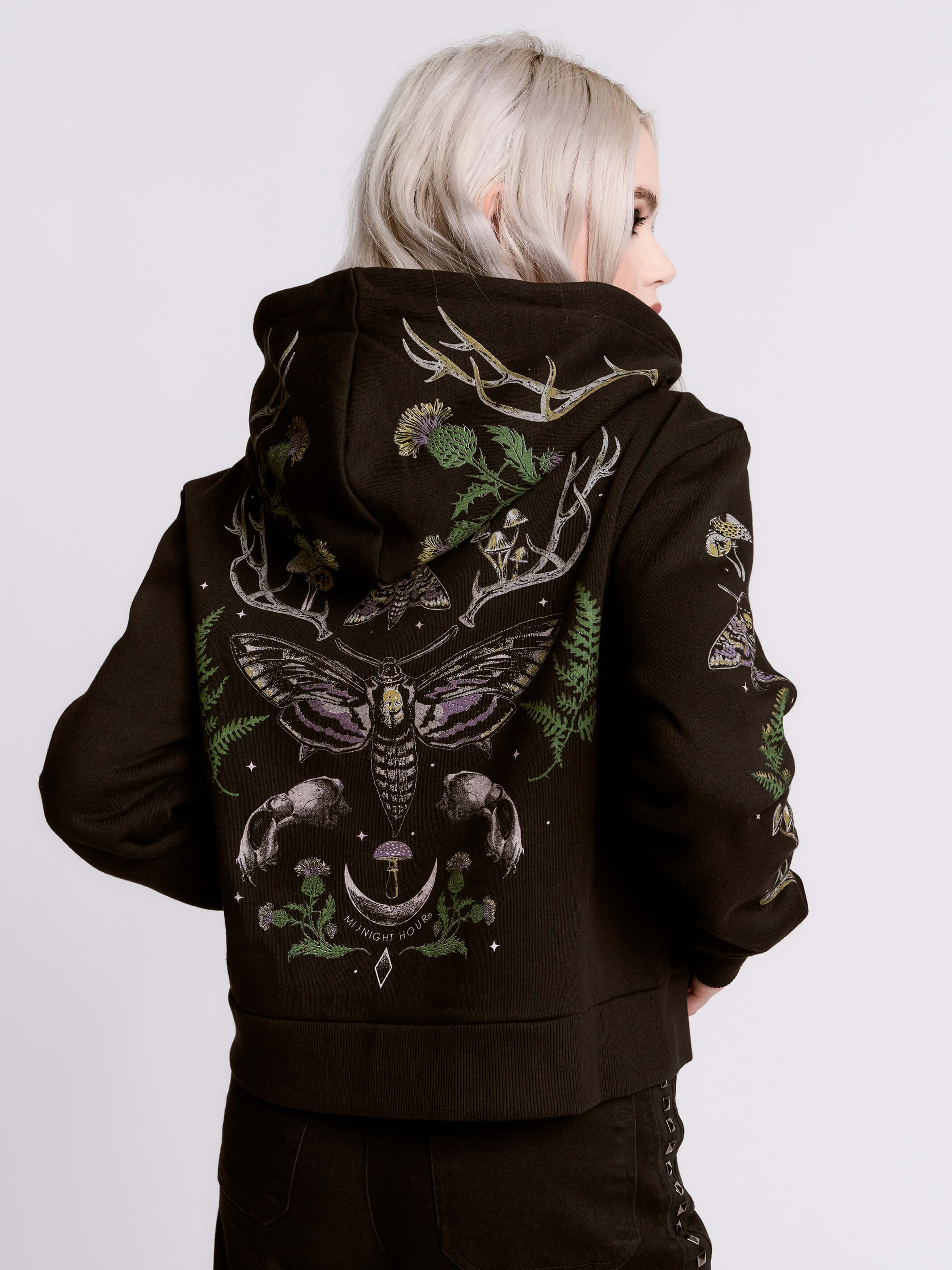 Cropped Forest Witch Hoodie – Midnight Hour